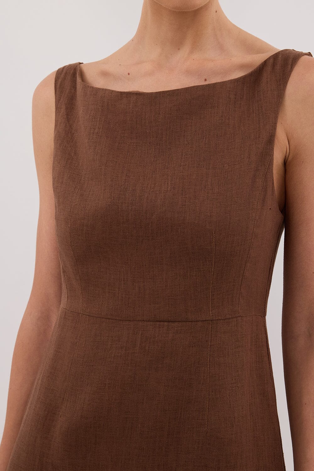 JULE FONDANT LINEN MIDI DRESS - Image 5
