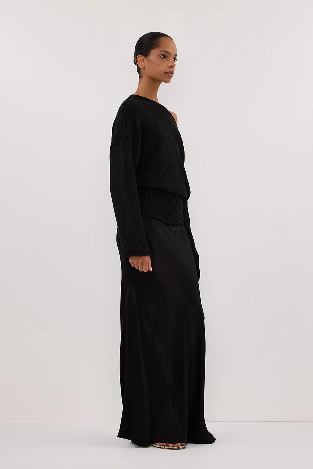 JULES BLACK LONG SLEEVE KNIT TOP - Image 3