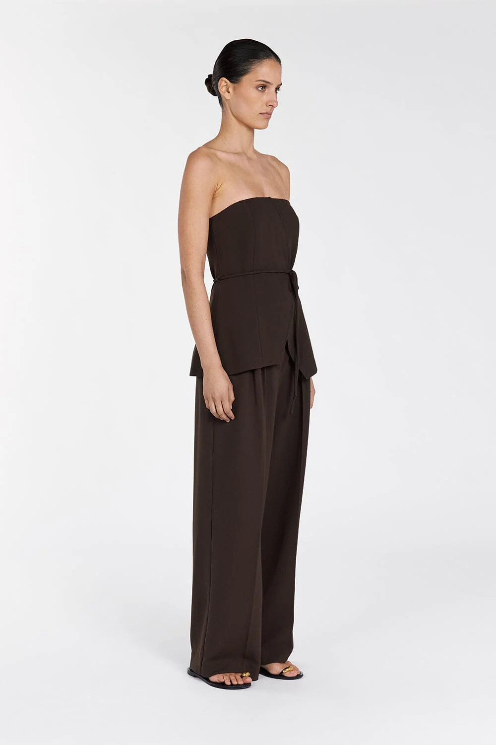 JULIE BITTER CHOC STRAPLESS TOP - Image 3