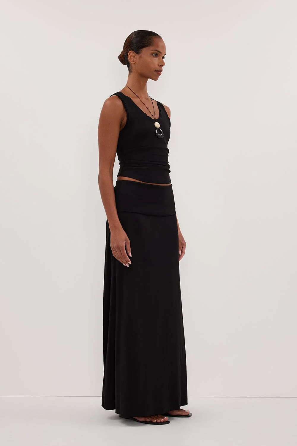 JULIE BLACK MODAL BLEND SLEEVELESS TANK - Image 3