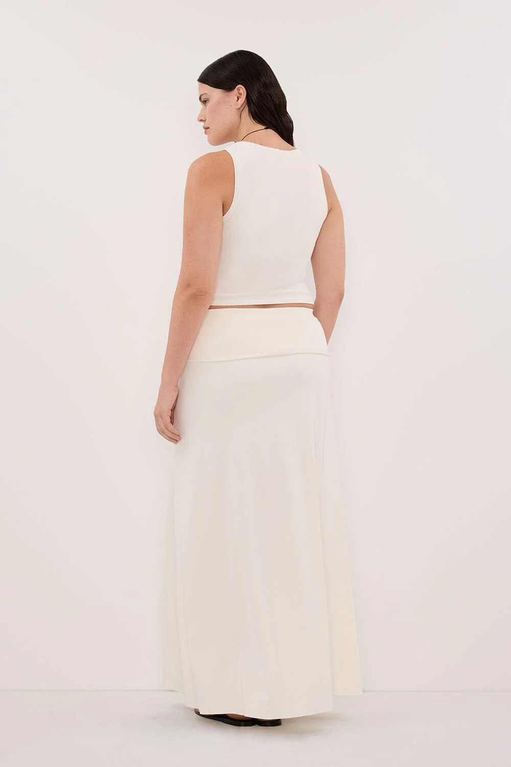 JULIE OFF WHITE MODAL BLEND SLEEVELESS TANK TOP - Image 8
