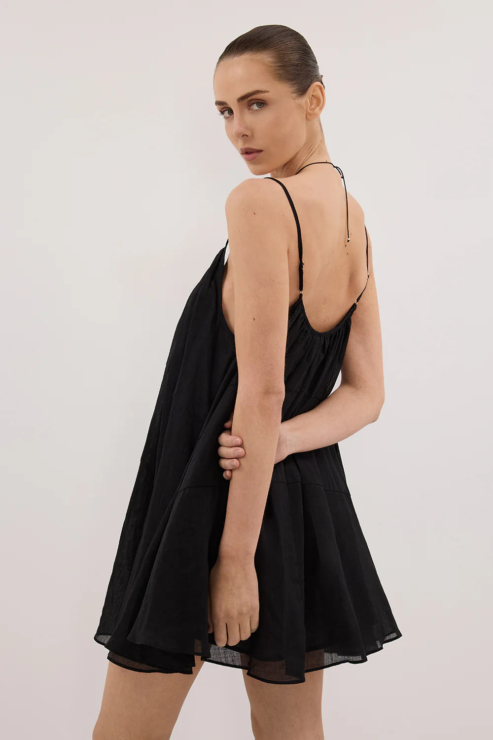 KAHN BLACK RAMIE MINI DRESS - Image 5