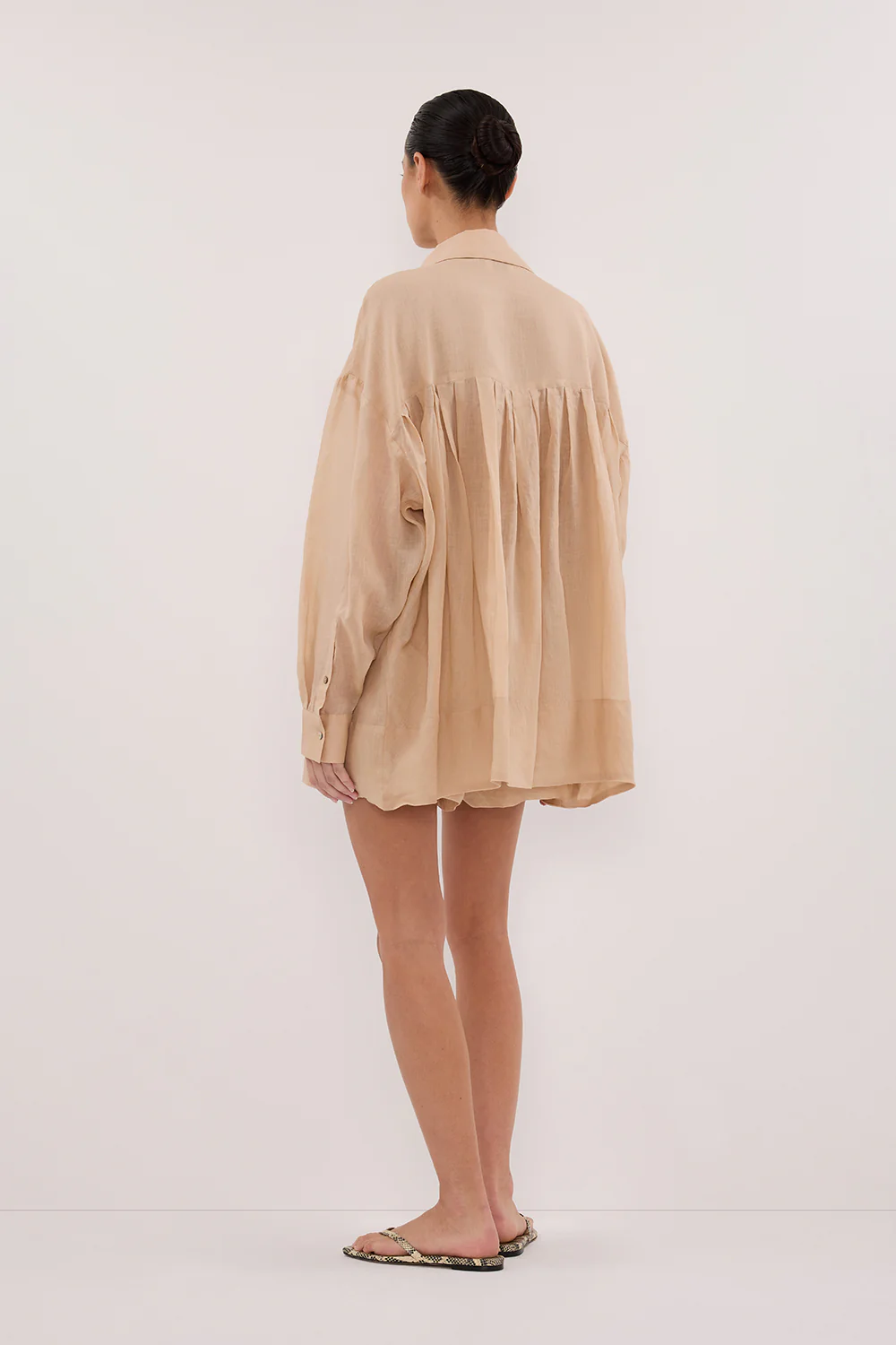 KAI MUSK OVERSIZED RAMIE LONG SLEEVE SHIRT - Image 4