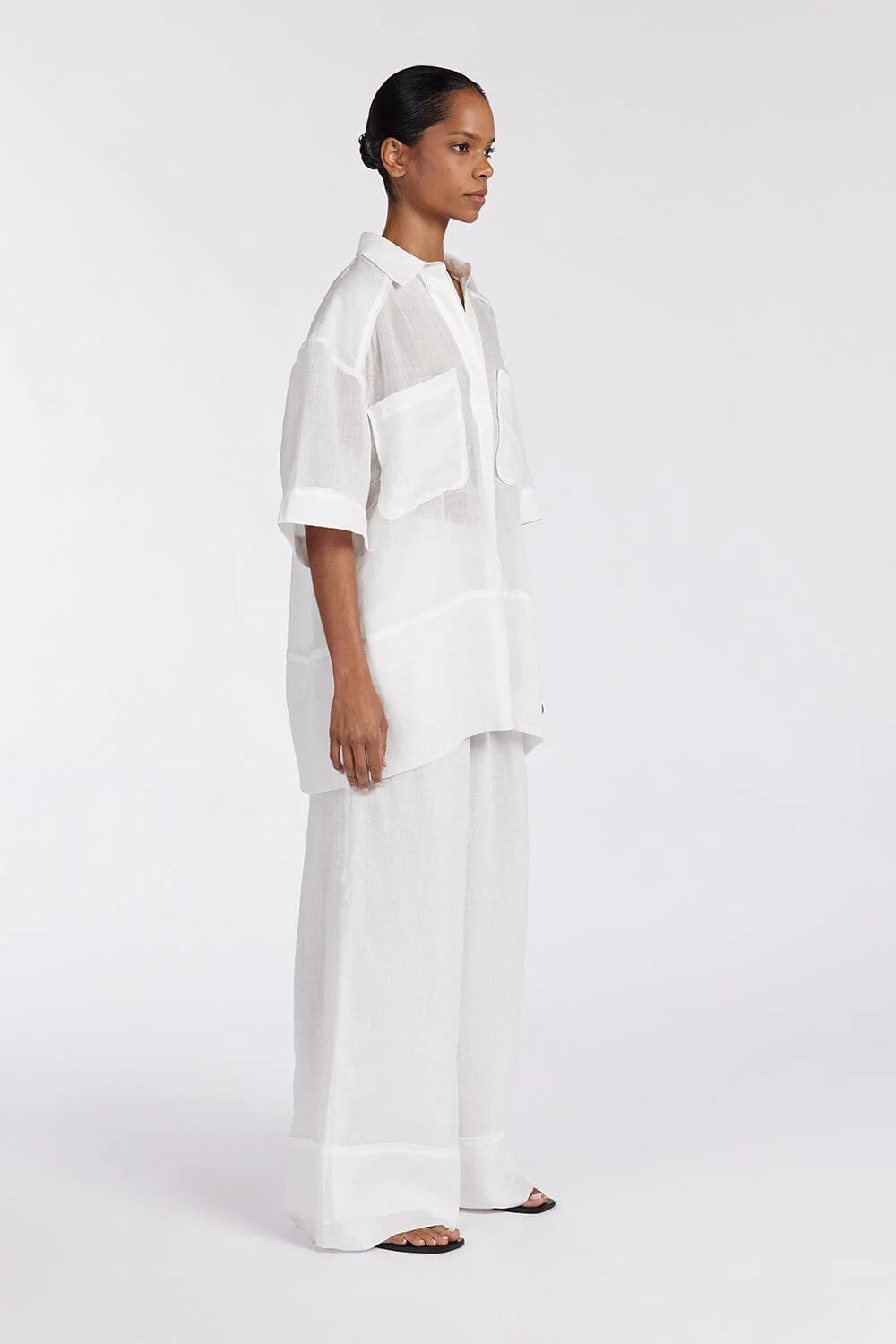 KAI WHITE RAMIE RESORT PANT - Image 3