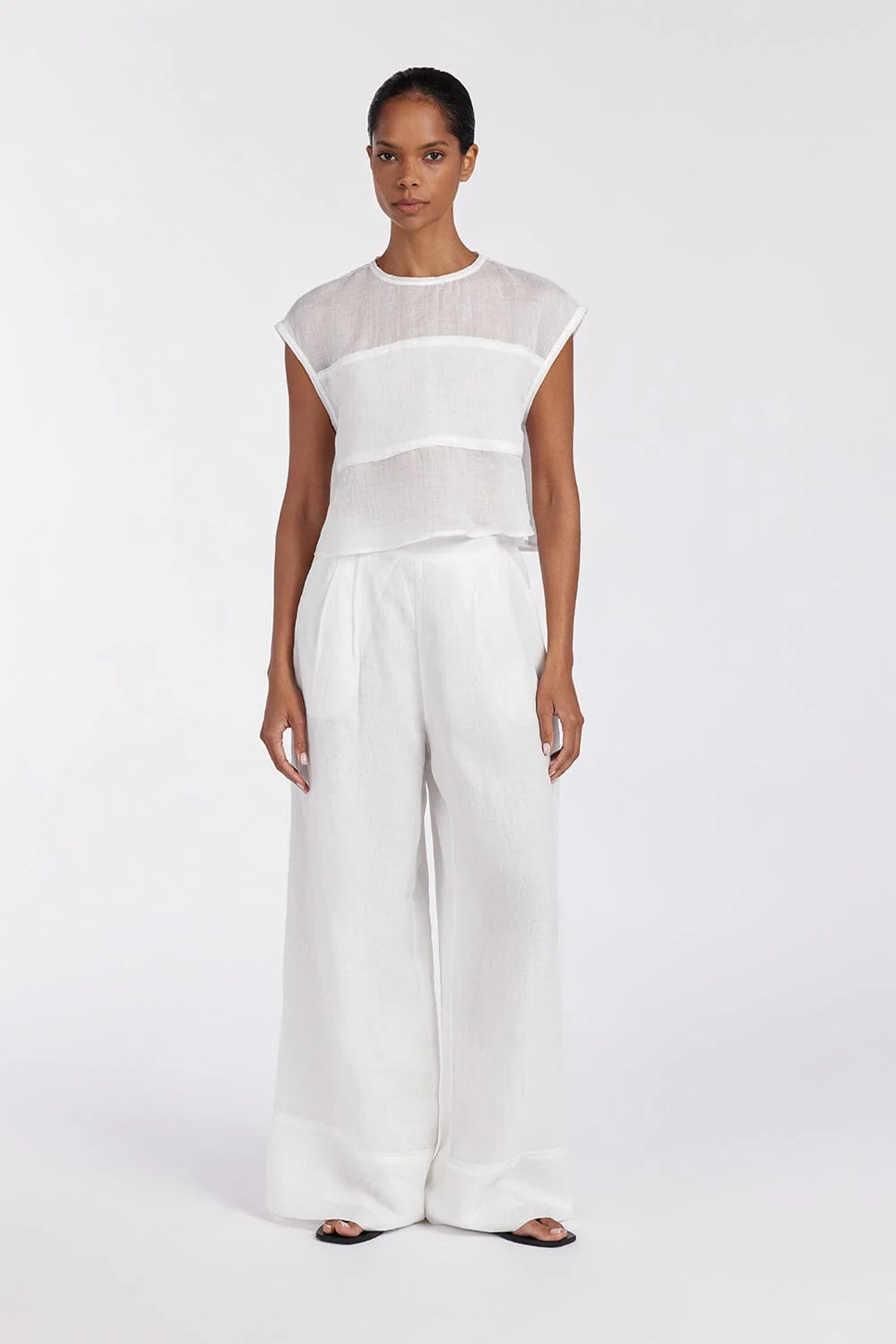 KAI WHITE RAMIE RESORT PANT - Image 5