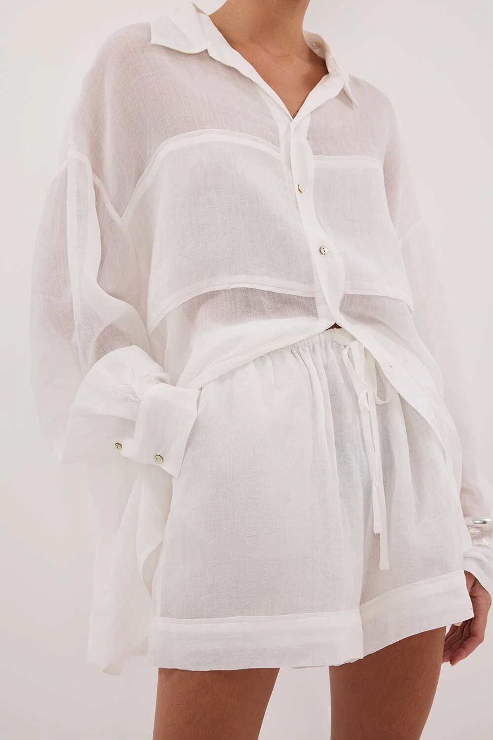 KAI WHITE RAMIE SHORT - Image 4