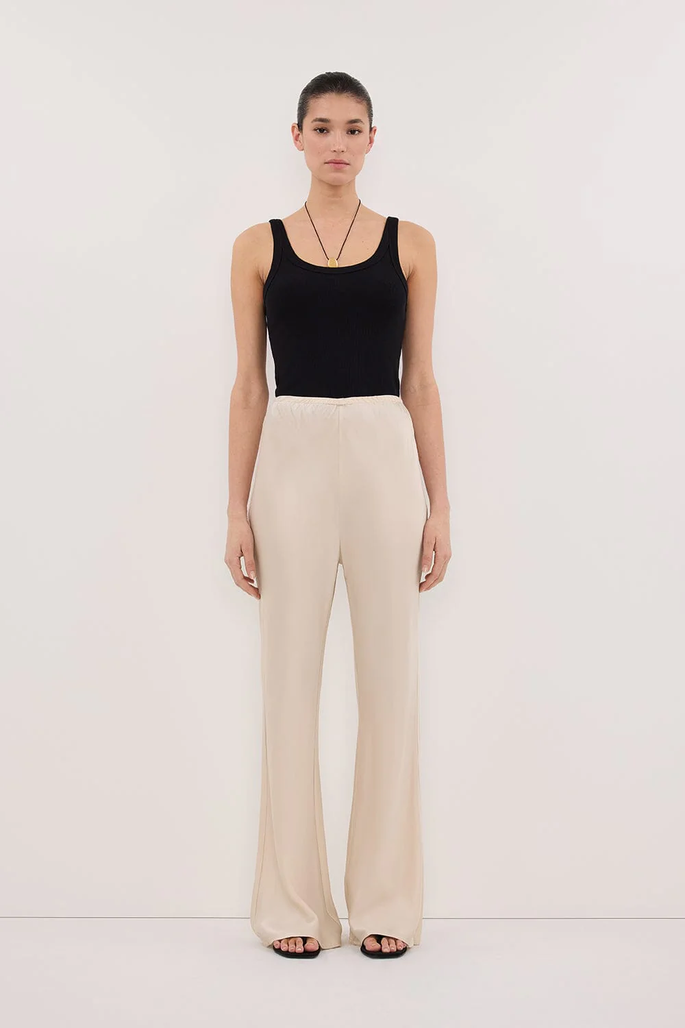 KYRA SANDSTONE SILK BIAS PANTS - Image 5