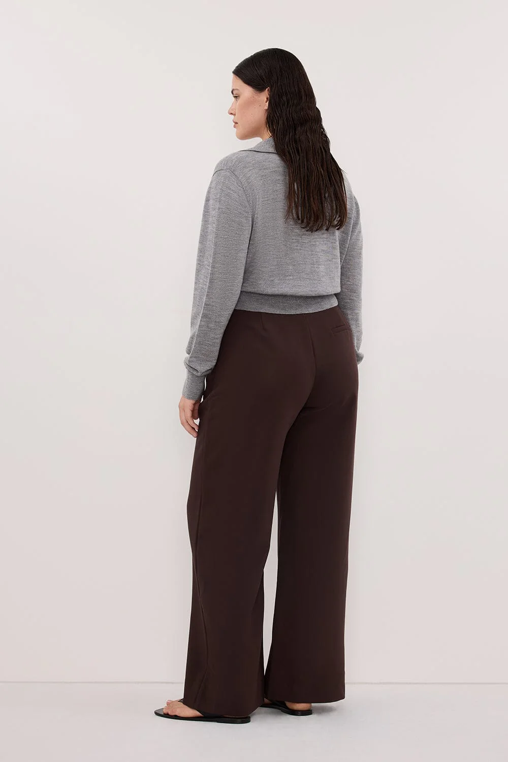KYRA SILVER LONG SLEEVE MERINO WOOL CARDIGAN - Image 7