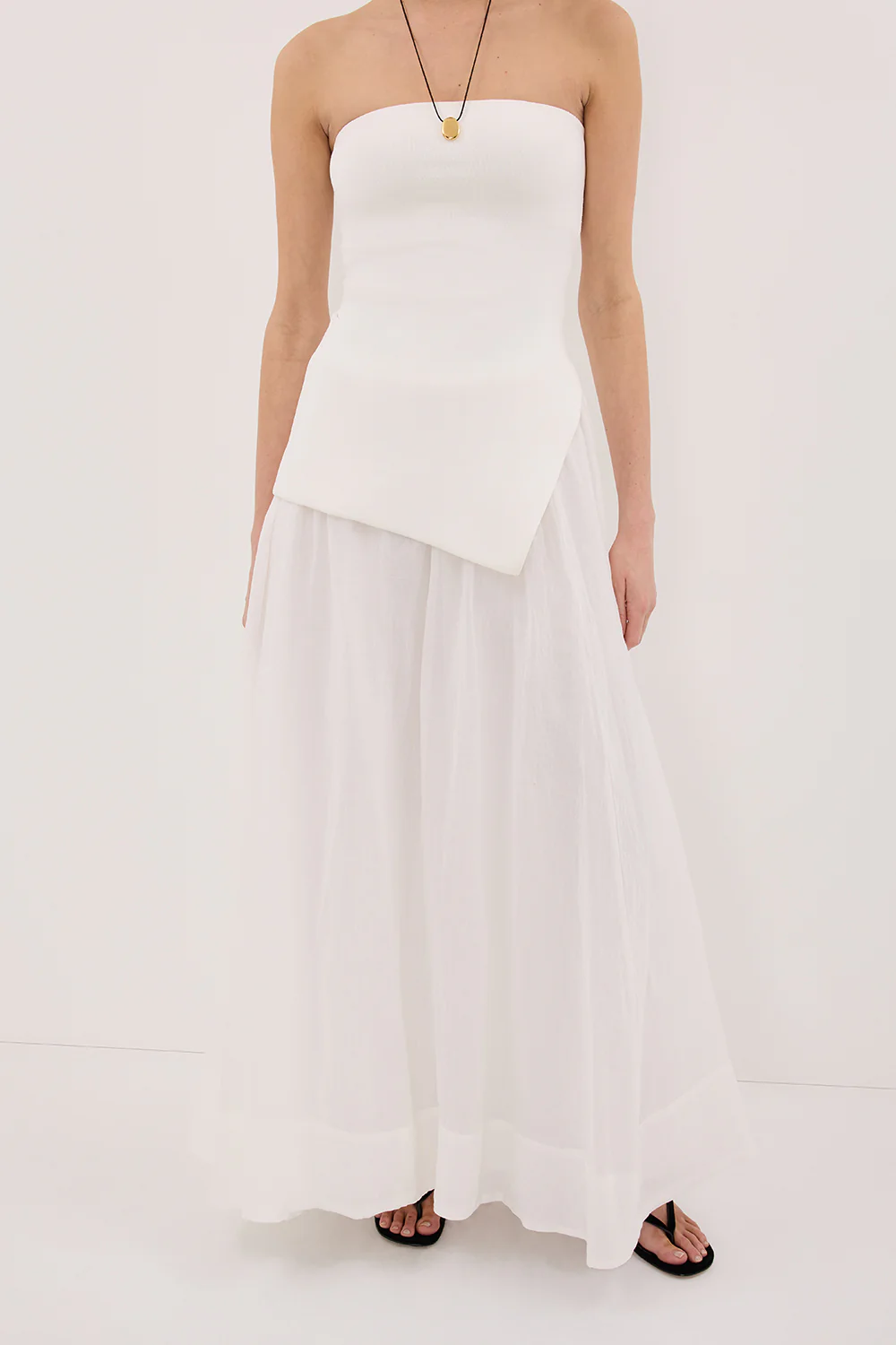 LAYNE WHITE RAMIE MAXI SKIRT - Image 3