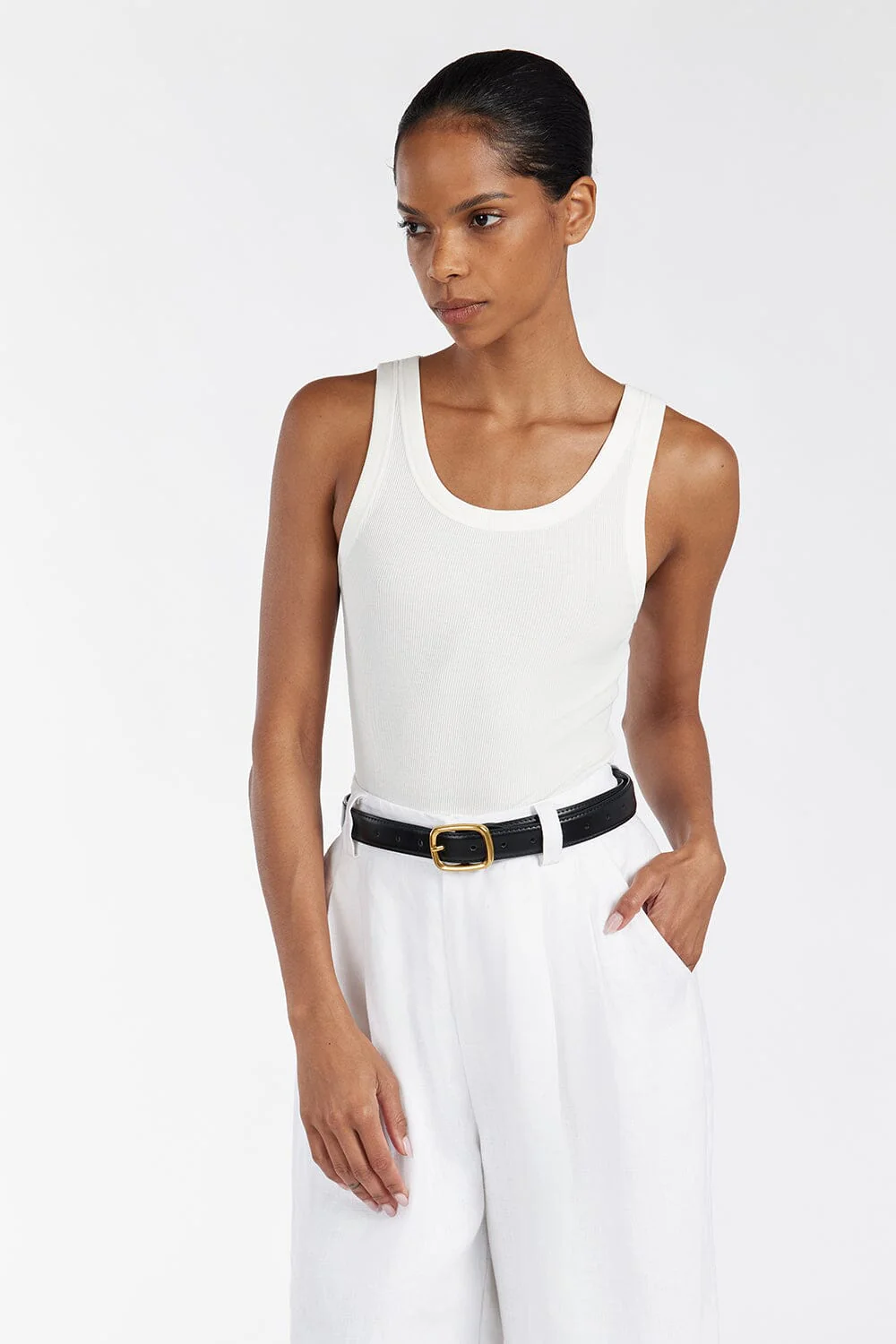 LEE OFF WHITE KNIT TANK - Image 5