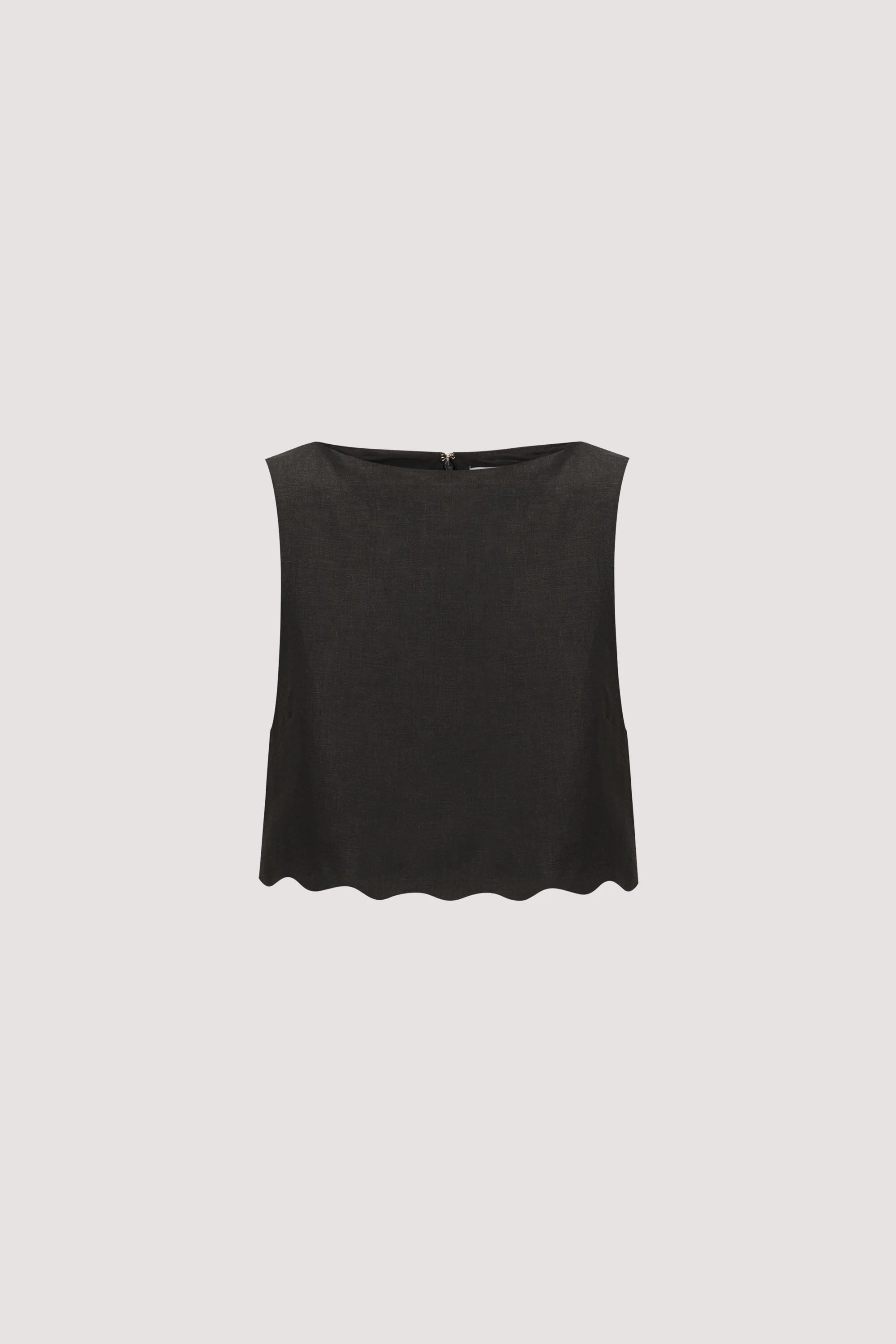 LELA BLACK LINEN CROP TOP - Image 6
