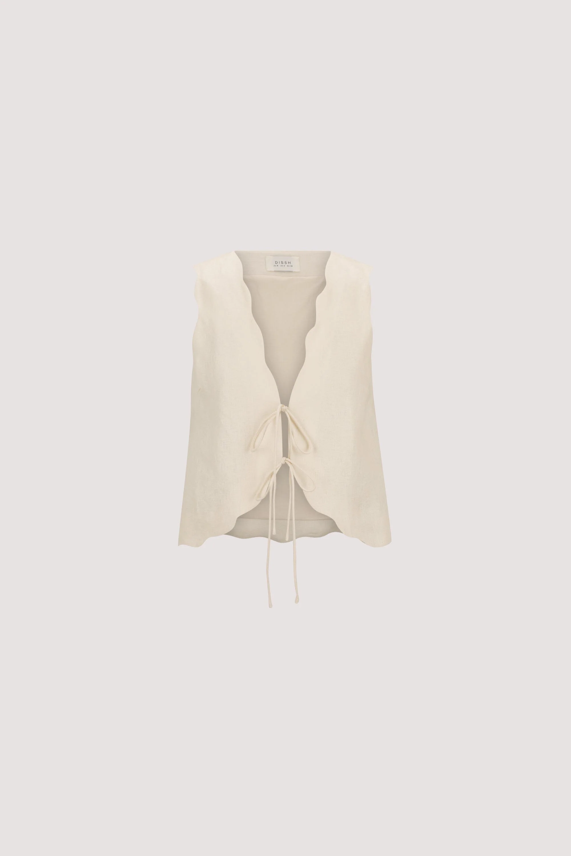 LELA SANDSTONE SLEEVELESS LINEN VEST TOP - Image 8