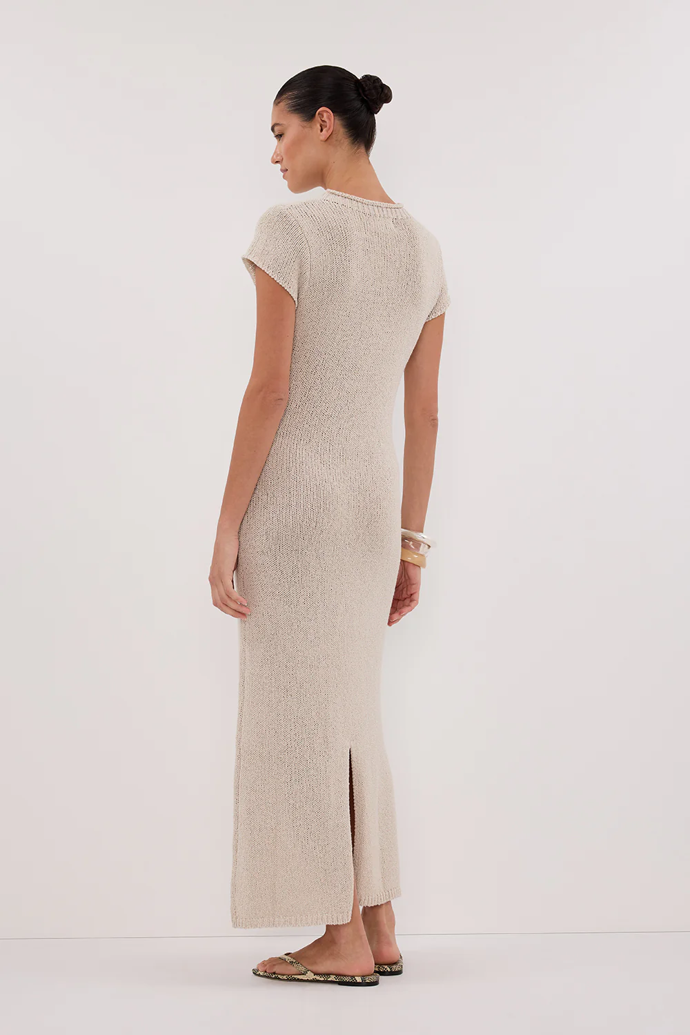 LEO CHALK KNIT MIDI DRESS - Image 5