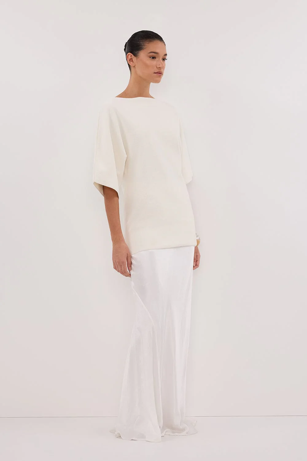 LIA IVORY SLEEVED KNIT TOP - Image 3