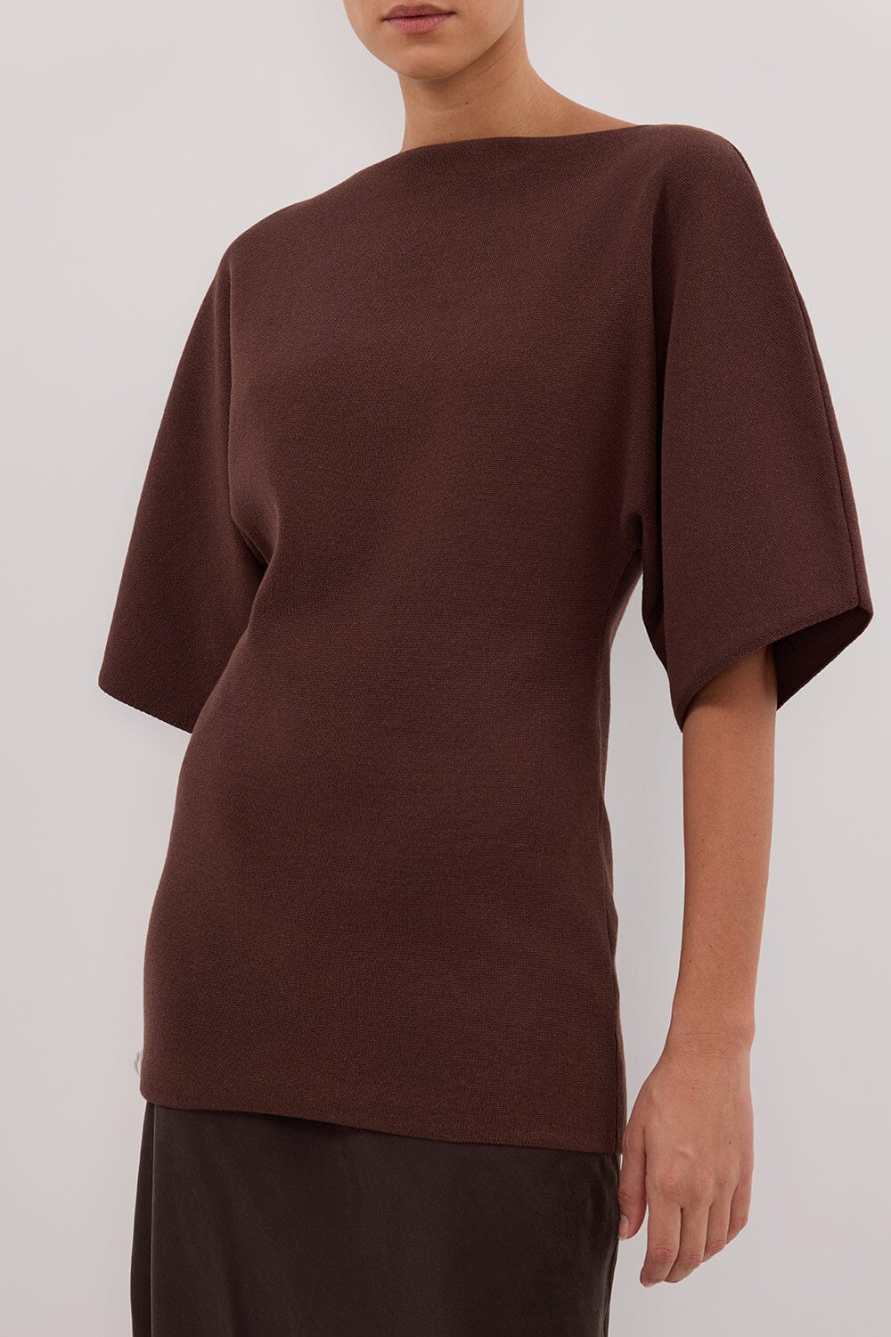 LIA WALNUT SLEEVED KNIT TOP - Image 5