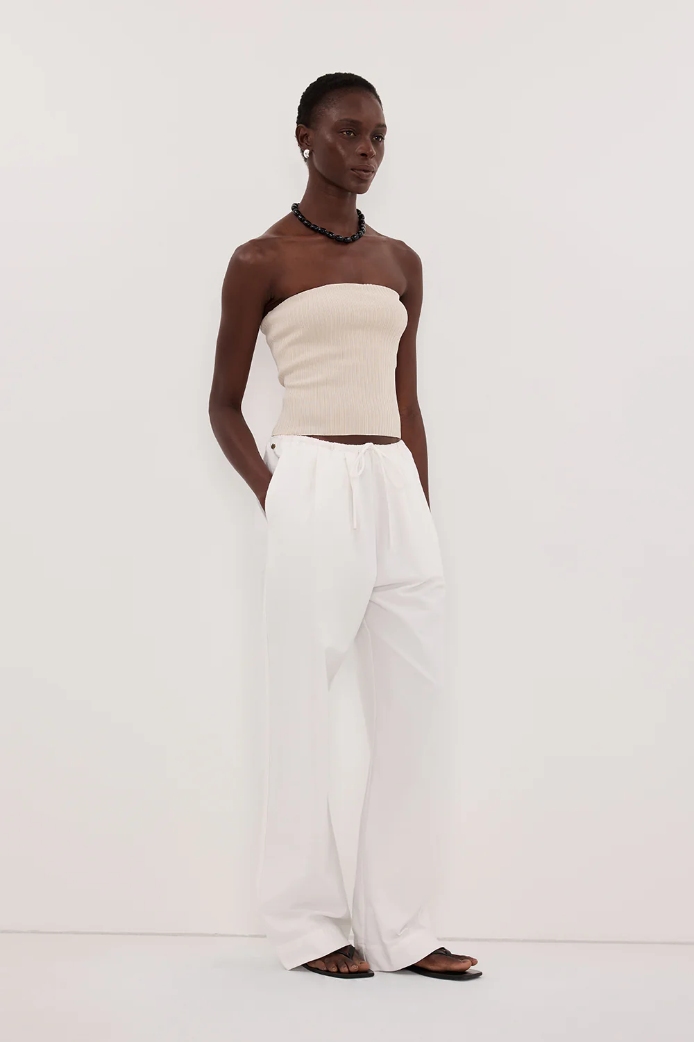 LIMA BONE STRAPLESS BANDEAU KNIT TOP - Image 3
