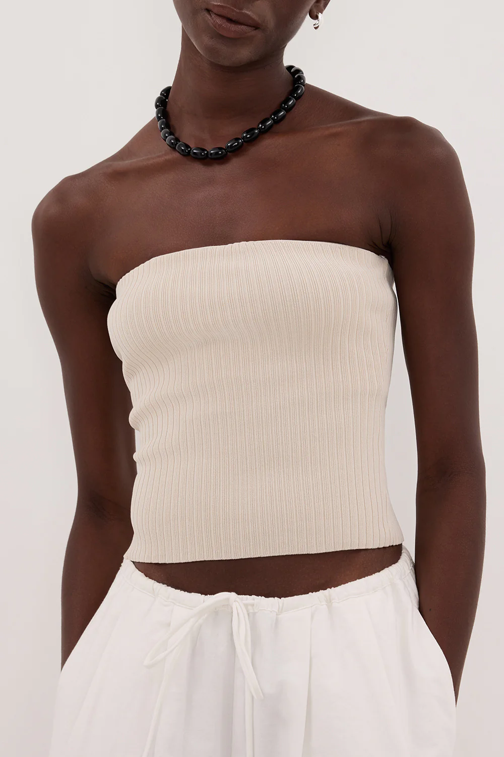 LIMA BONE STRAPLESS BANDEAU KNIT TOP - Image 5