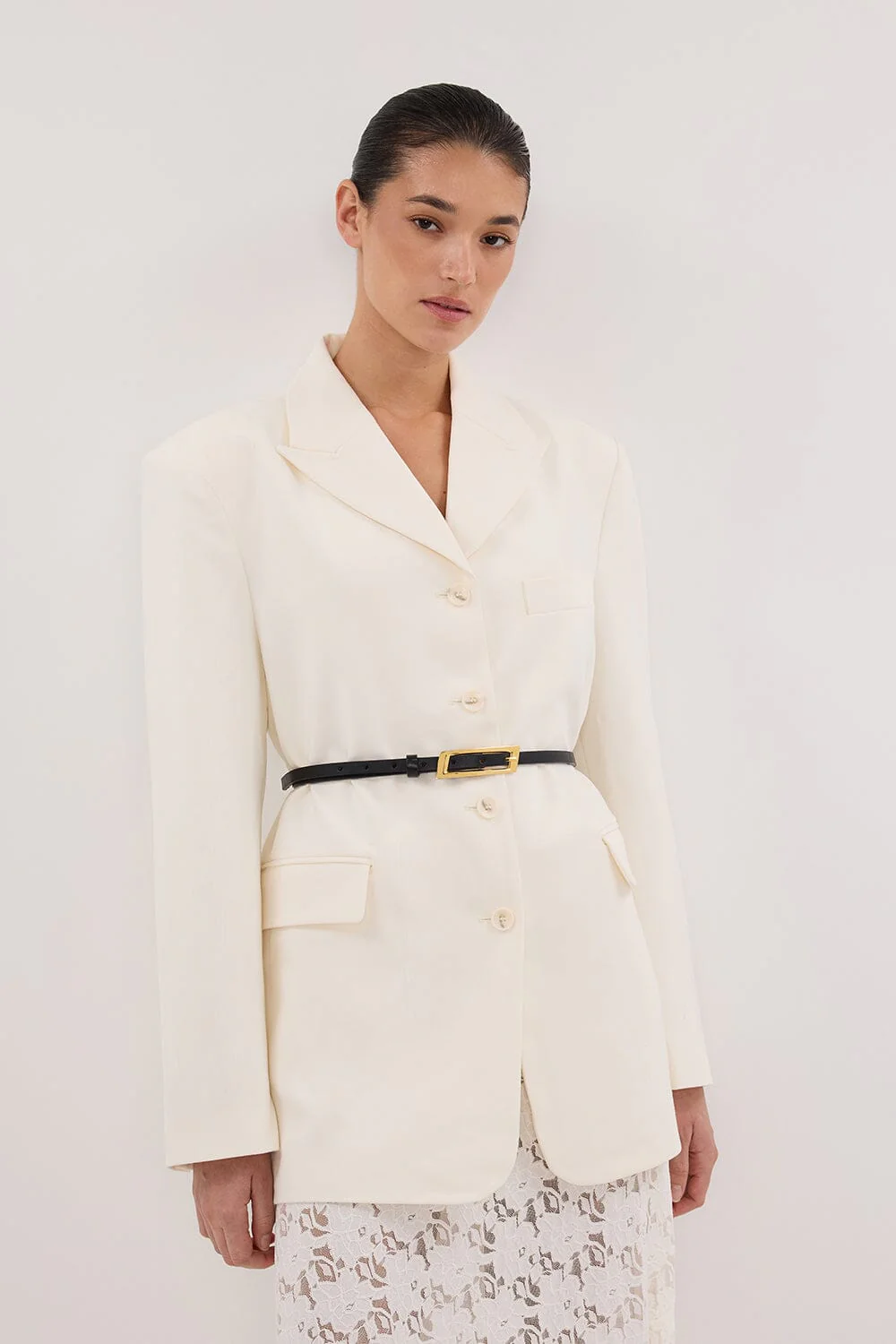 LIV CREAM BOYFRIEND BLAZER - Image 3