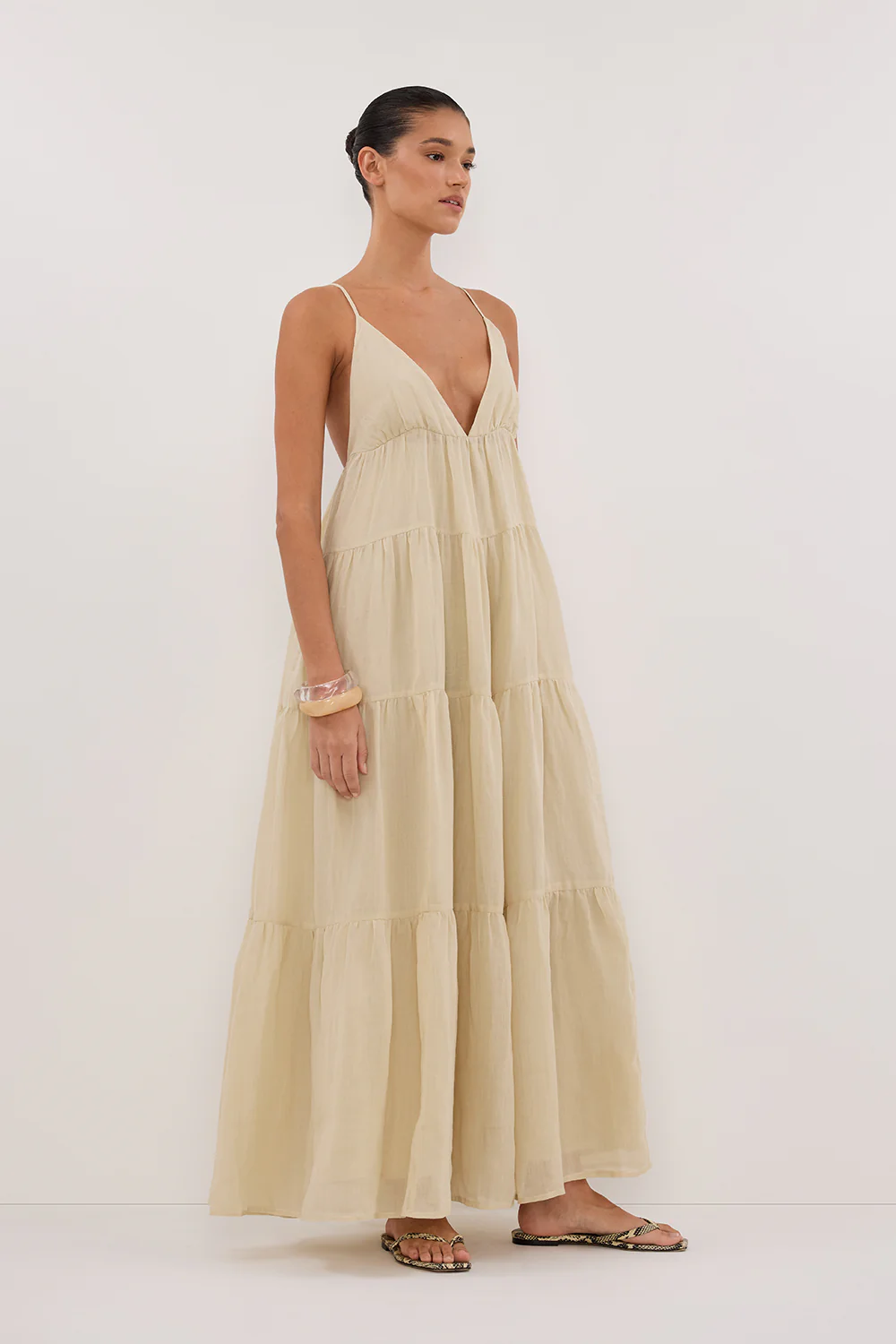 LIZA PLASTER RAMIE MIDI DRESS - Image 3