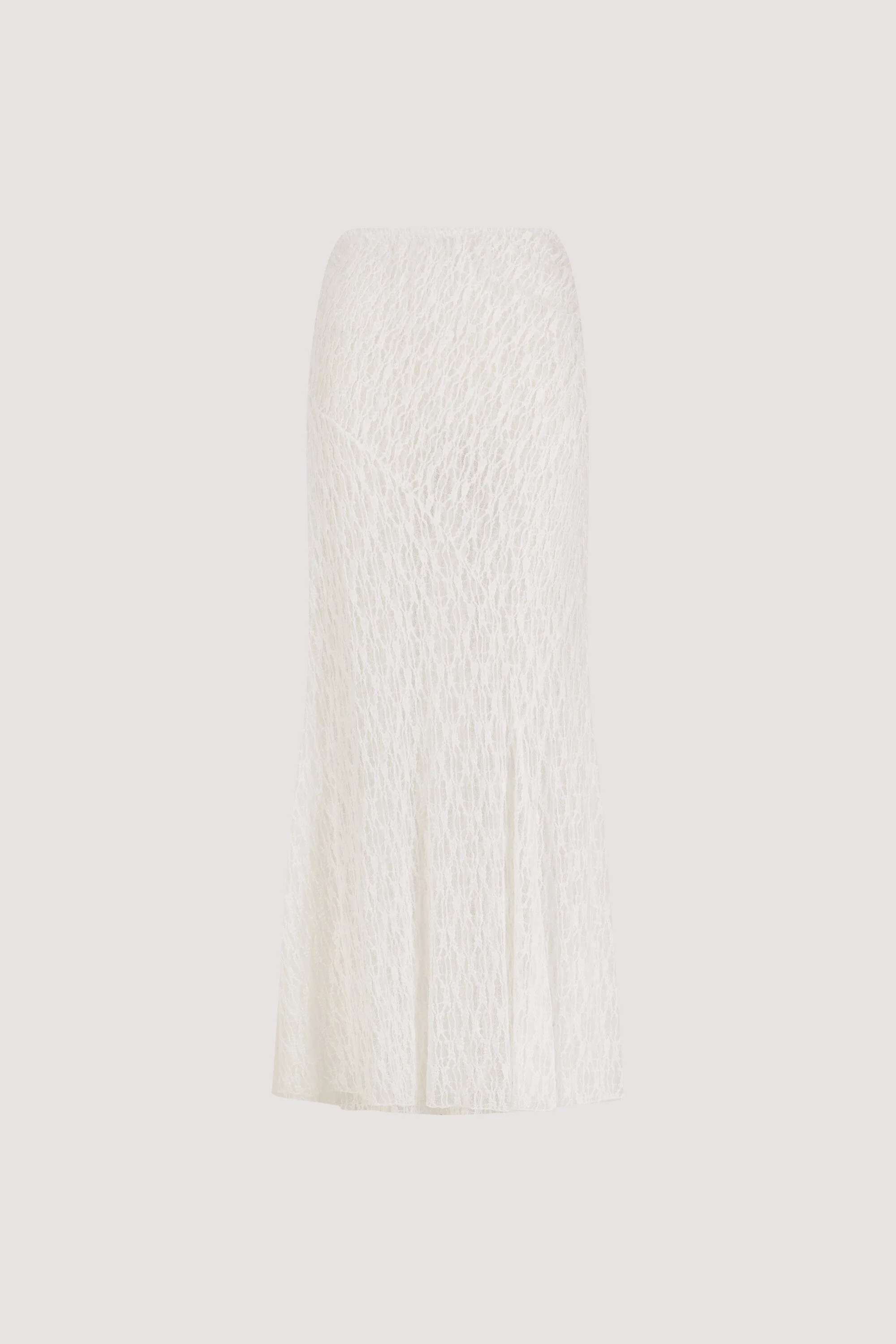 LIZZIE WHITE LAYERED LACE MIDI SKIRT - Image 6