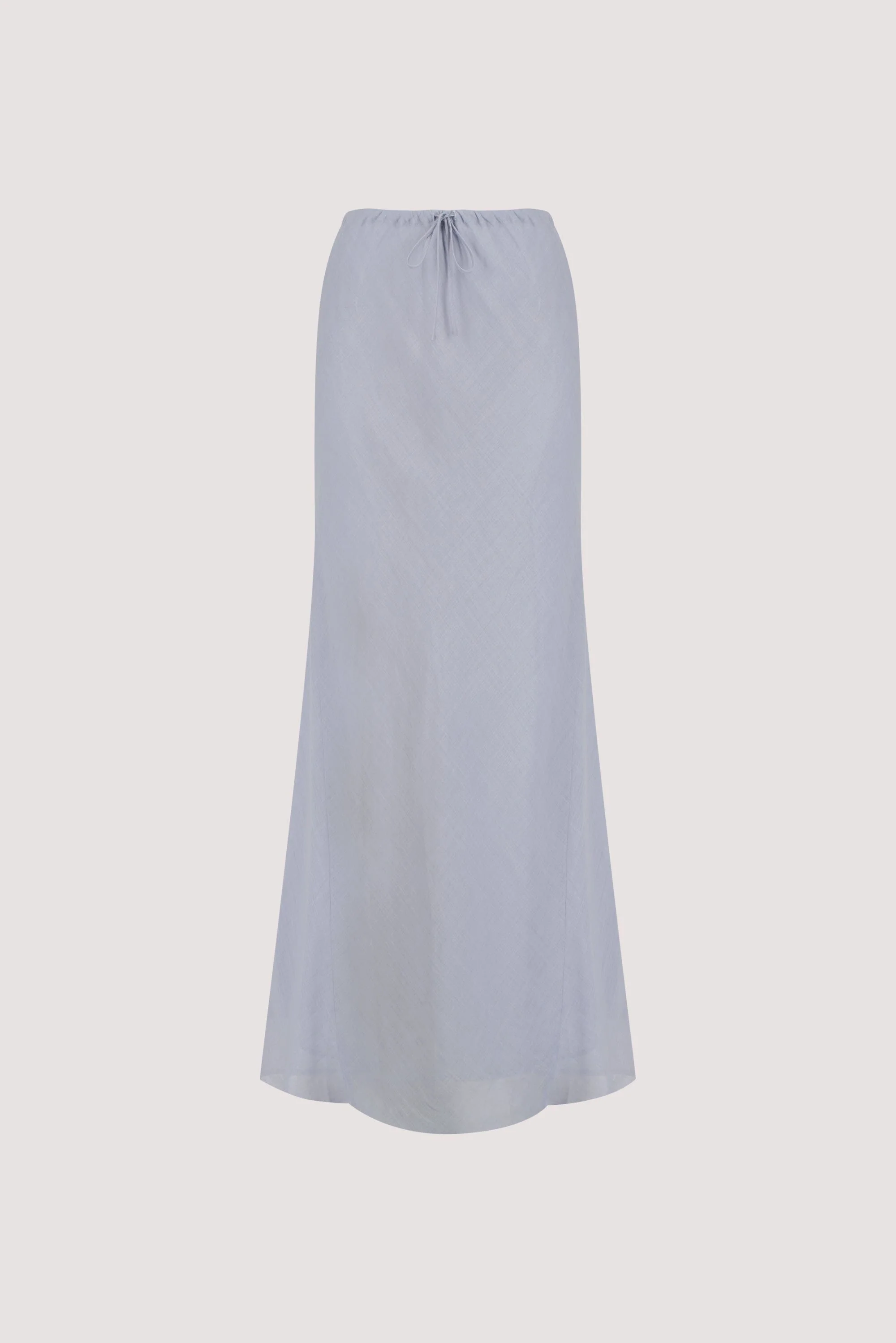 MAISON DUSTY BLUE RAMIE BIAS MAXI SKIRT - Image 8