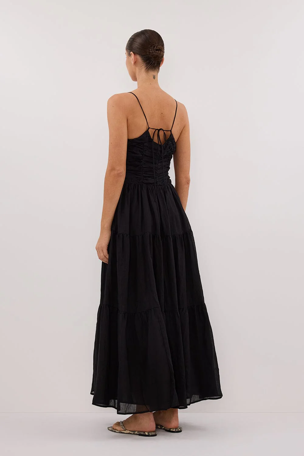 MARNIE BLACK RAMIE MIDI DRESS - Image 4