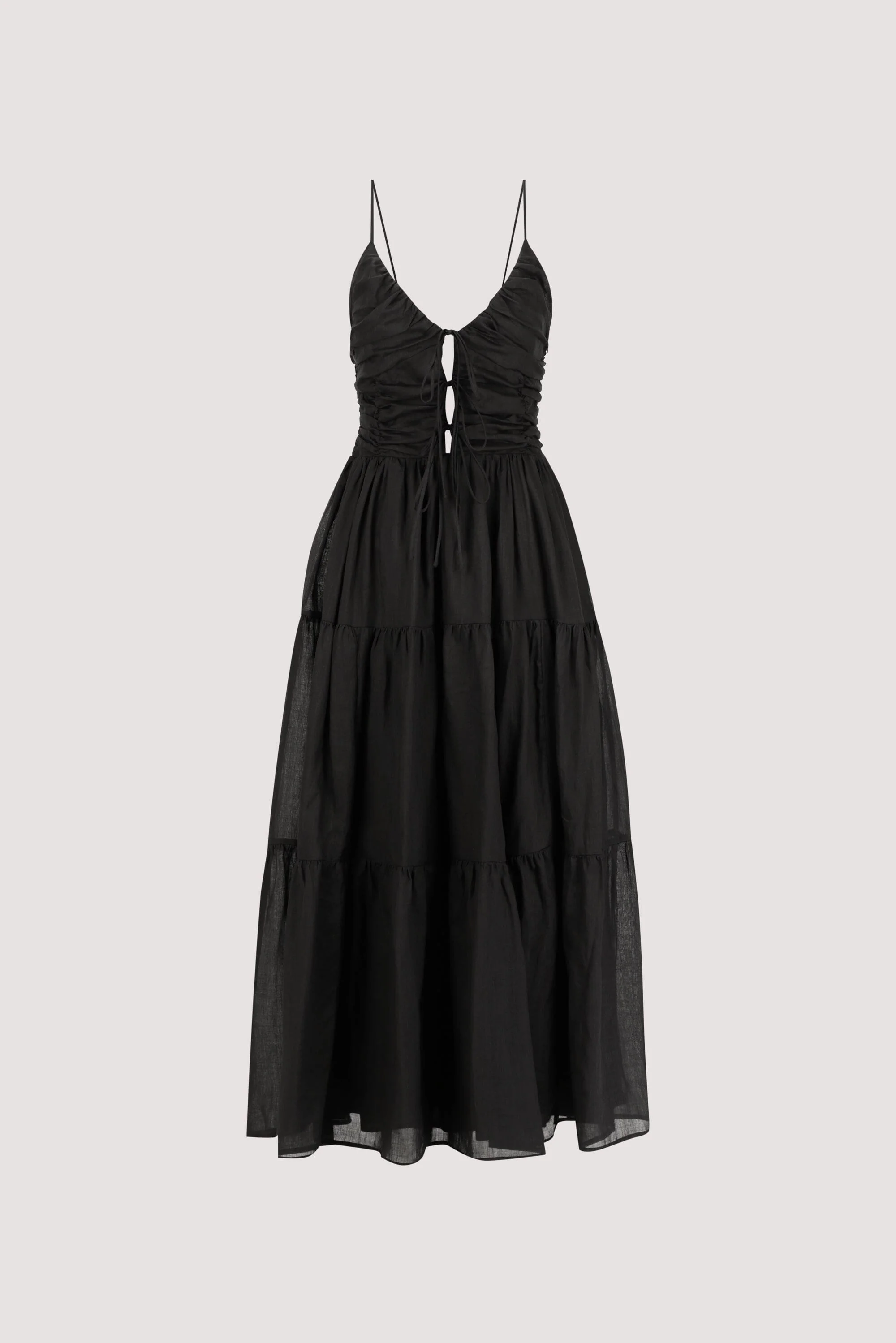 MARNIE BLACK RAMIE MIDI DRESS - Image 7