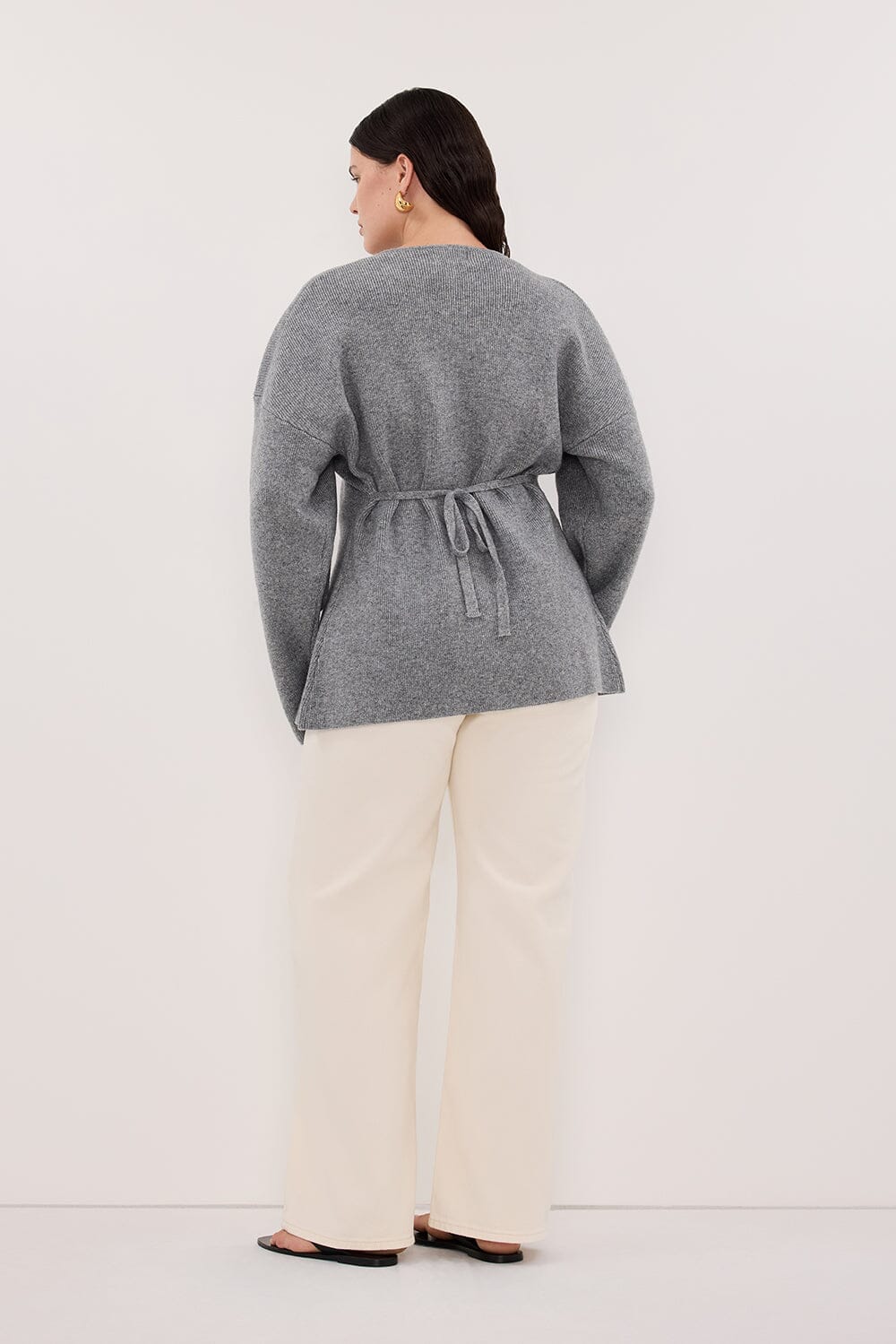 MARTHA GREY MARLE CINCHED CARDIGAN - Image 8