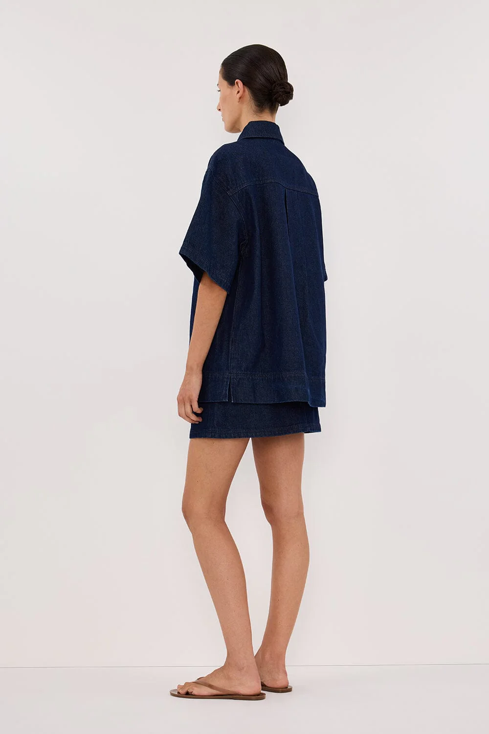 MASON INDIGO DENIM MINI SKIRT - Image 4