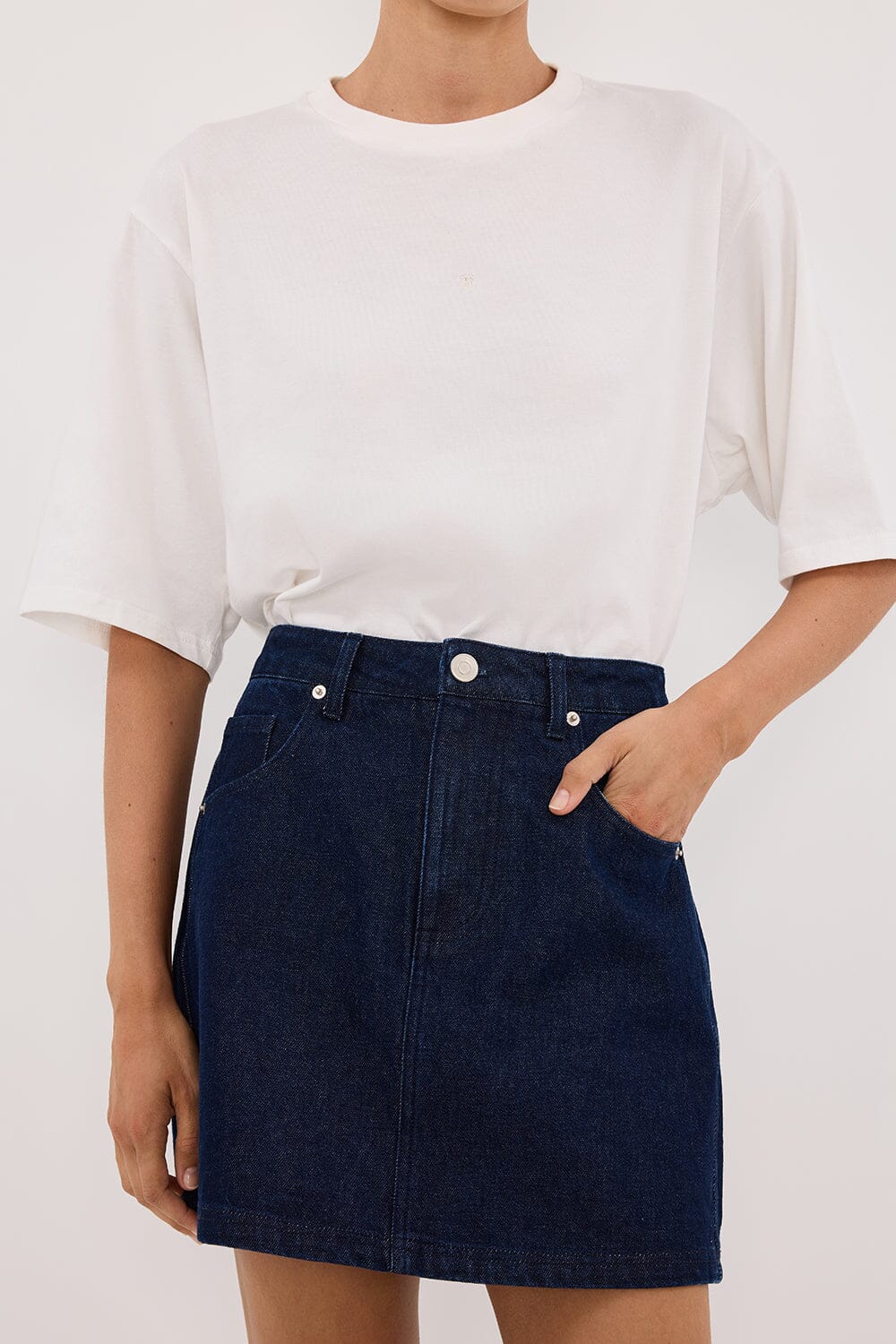 MASON INDIGO DENIM MINI SKIRT - Image 5