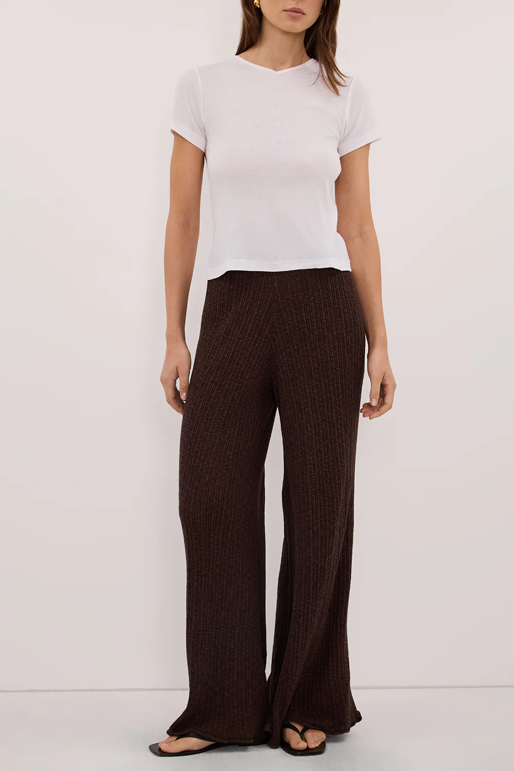 MAX CHOC WIDE LEG KNIT PANT - Image 2