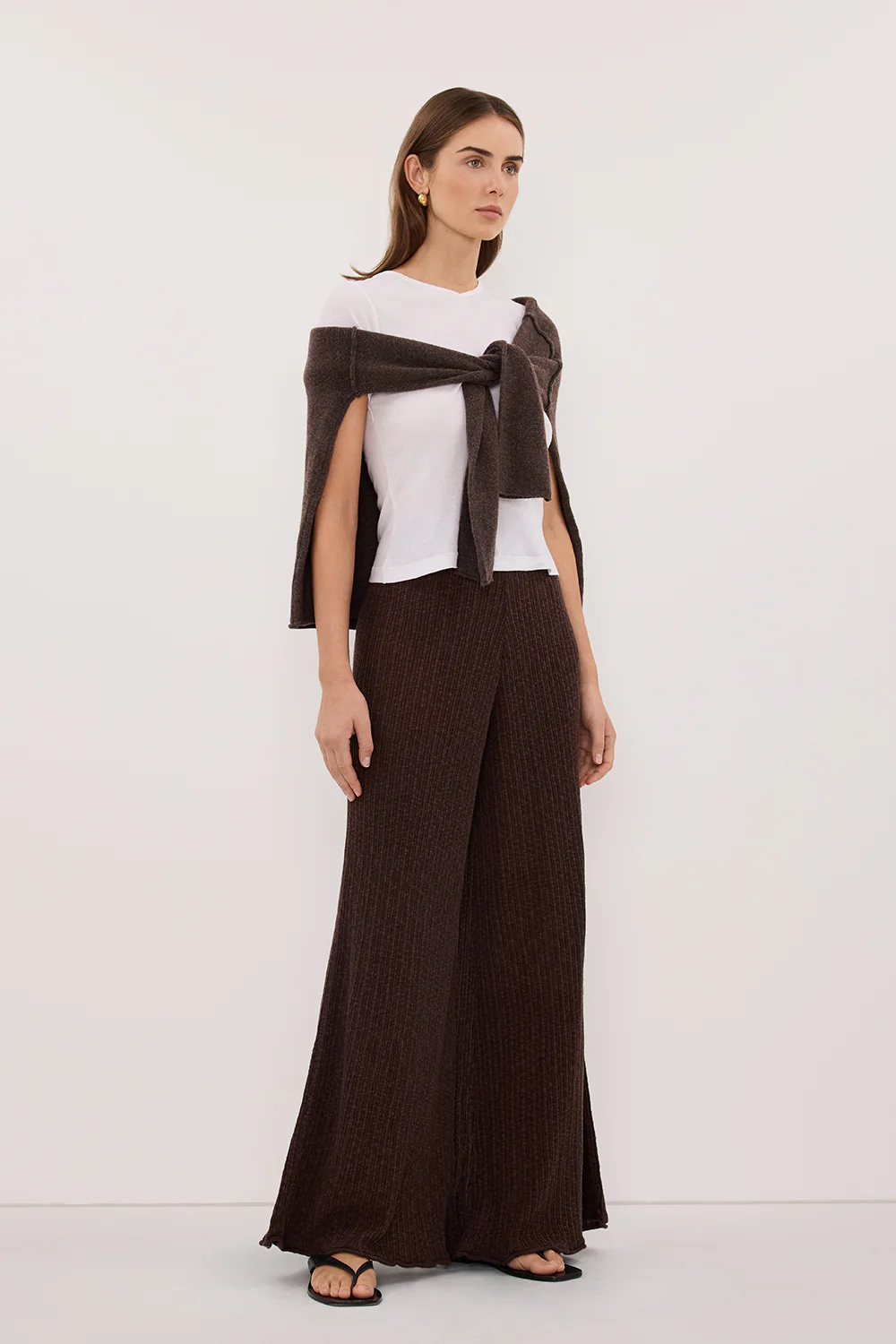 MAX CHOC WIDE LEG KNIT PANT - Image 3