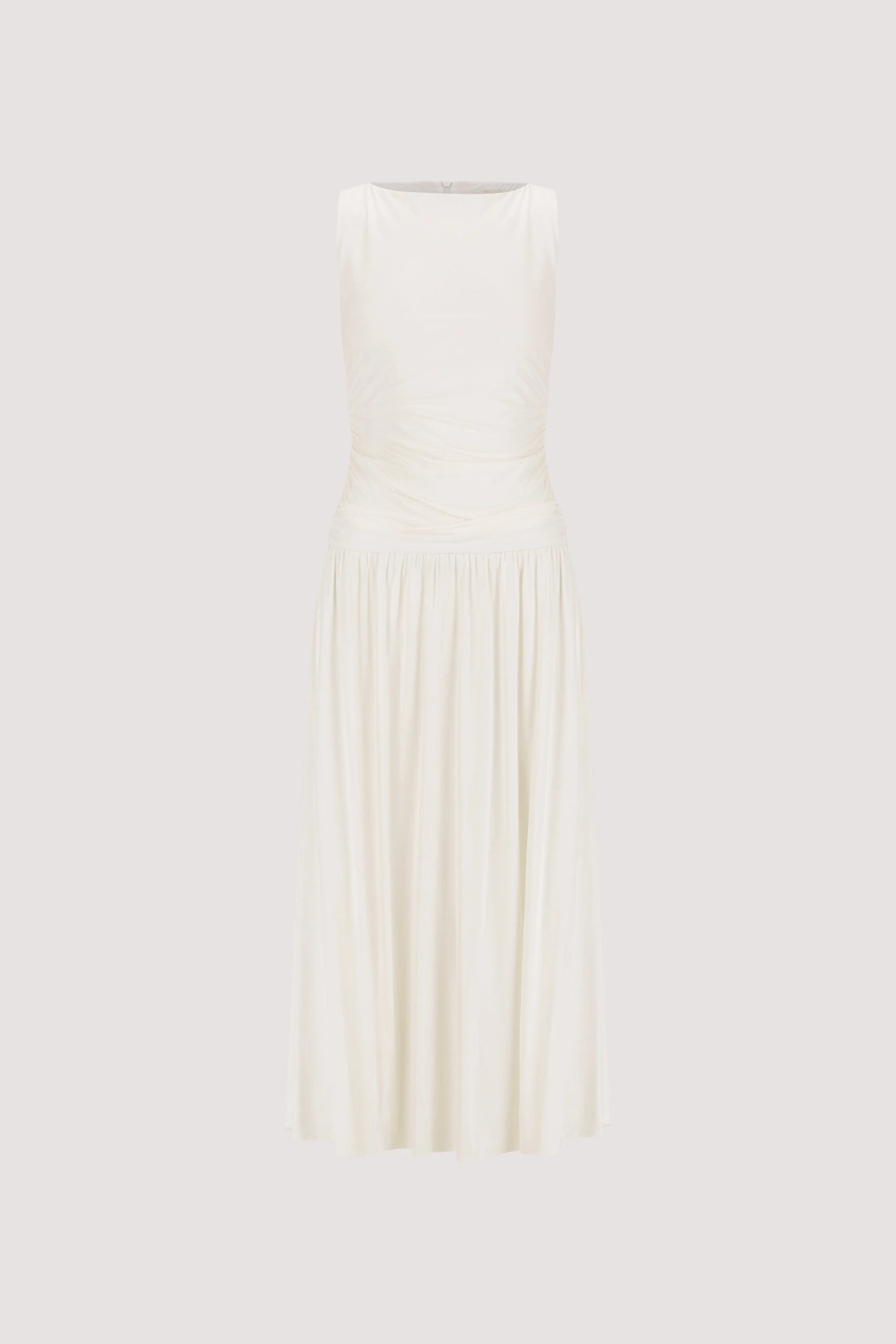 MEG OFF WHITE SLEEVELESS KNIT MIDI DRESS - Image 7