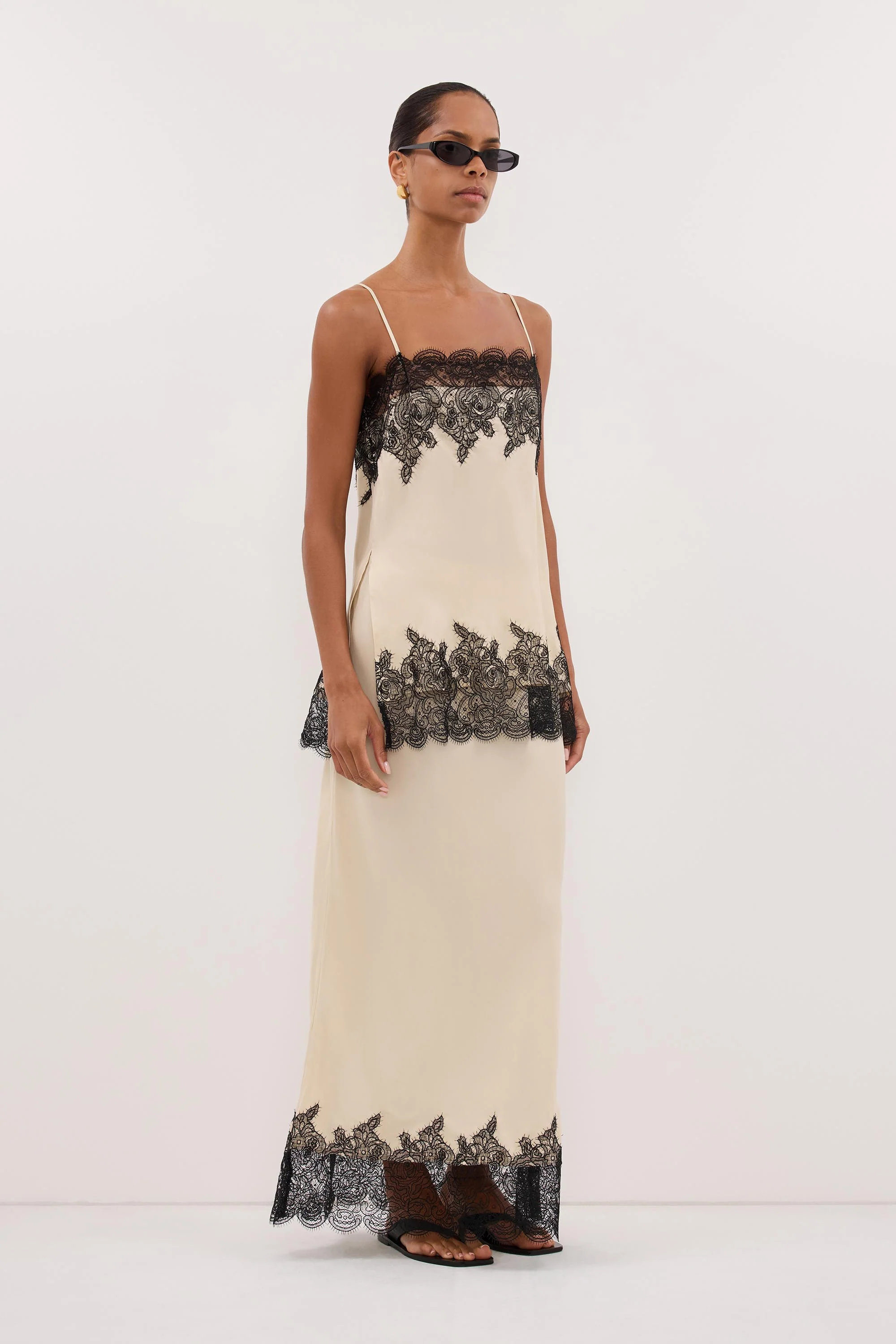 MINA STRAW CUPRO LACE SKIRT - Image 3