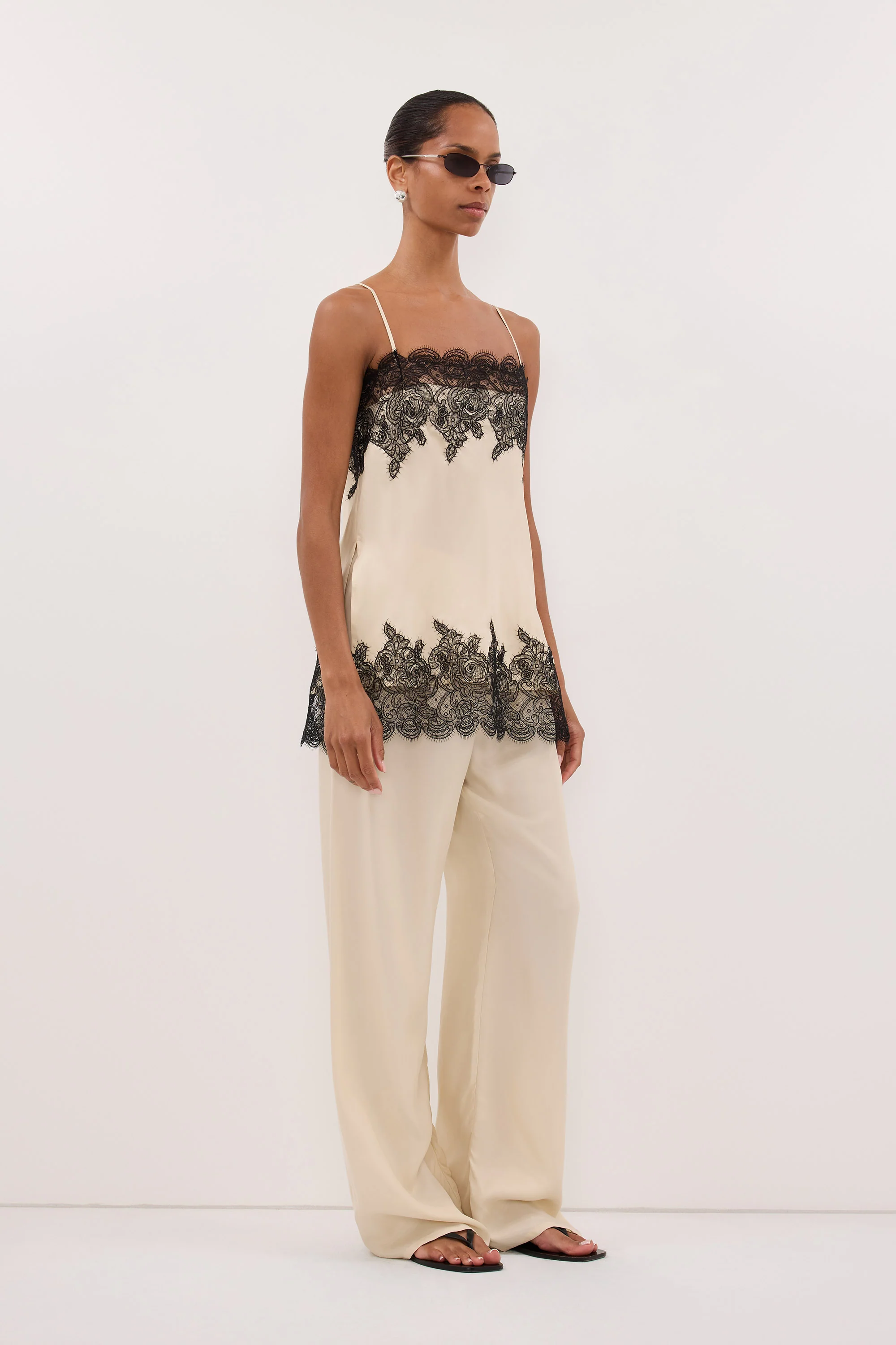 MINA STRAW CUPRO LACE TOP - Image 3