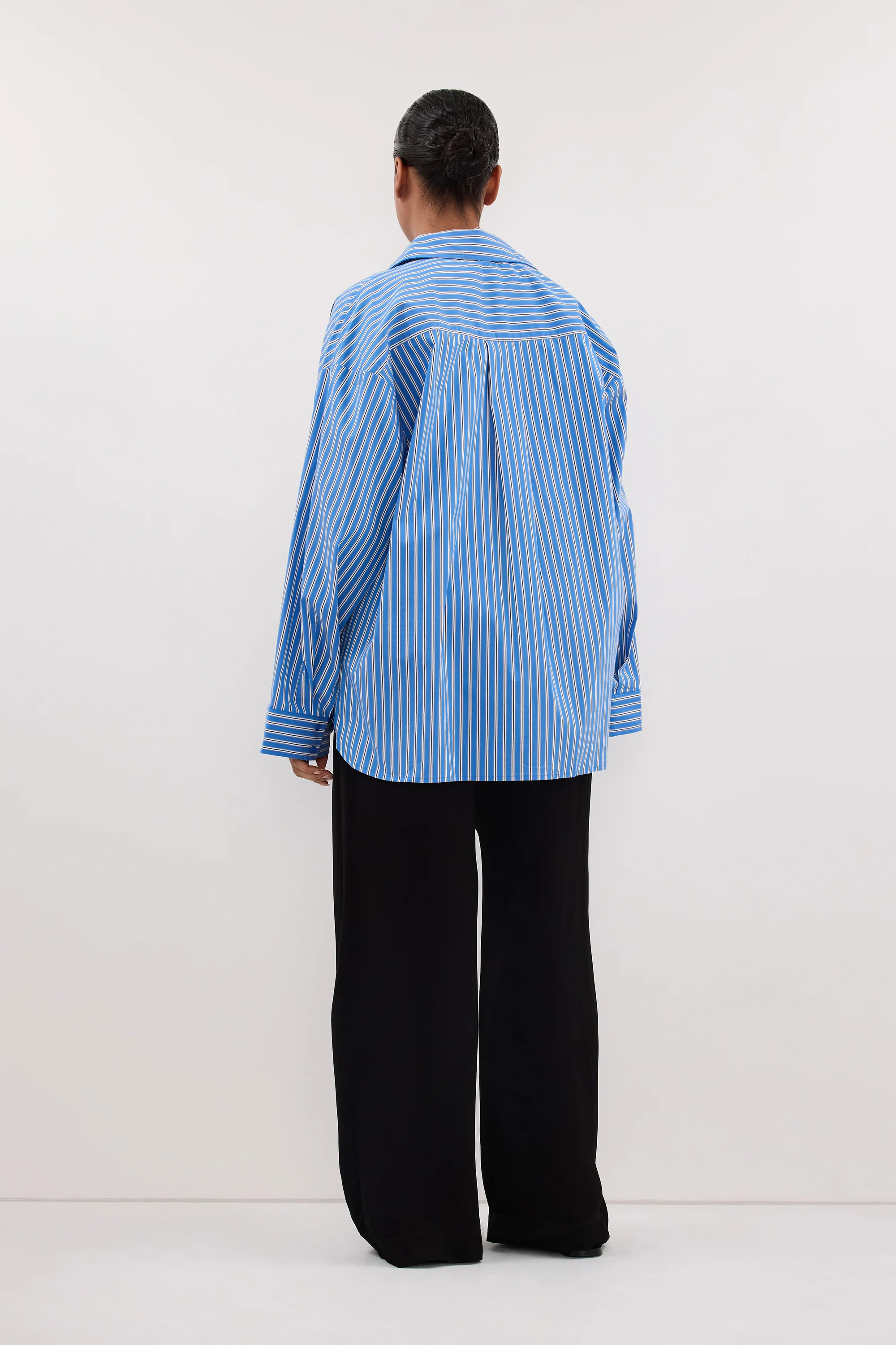 MISHA AZURE BLUE STRIPE SHIRT - Image 8