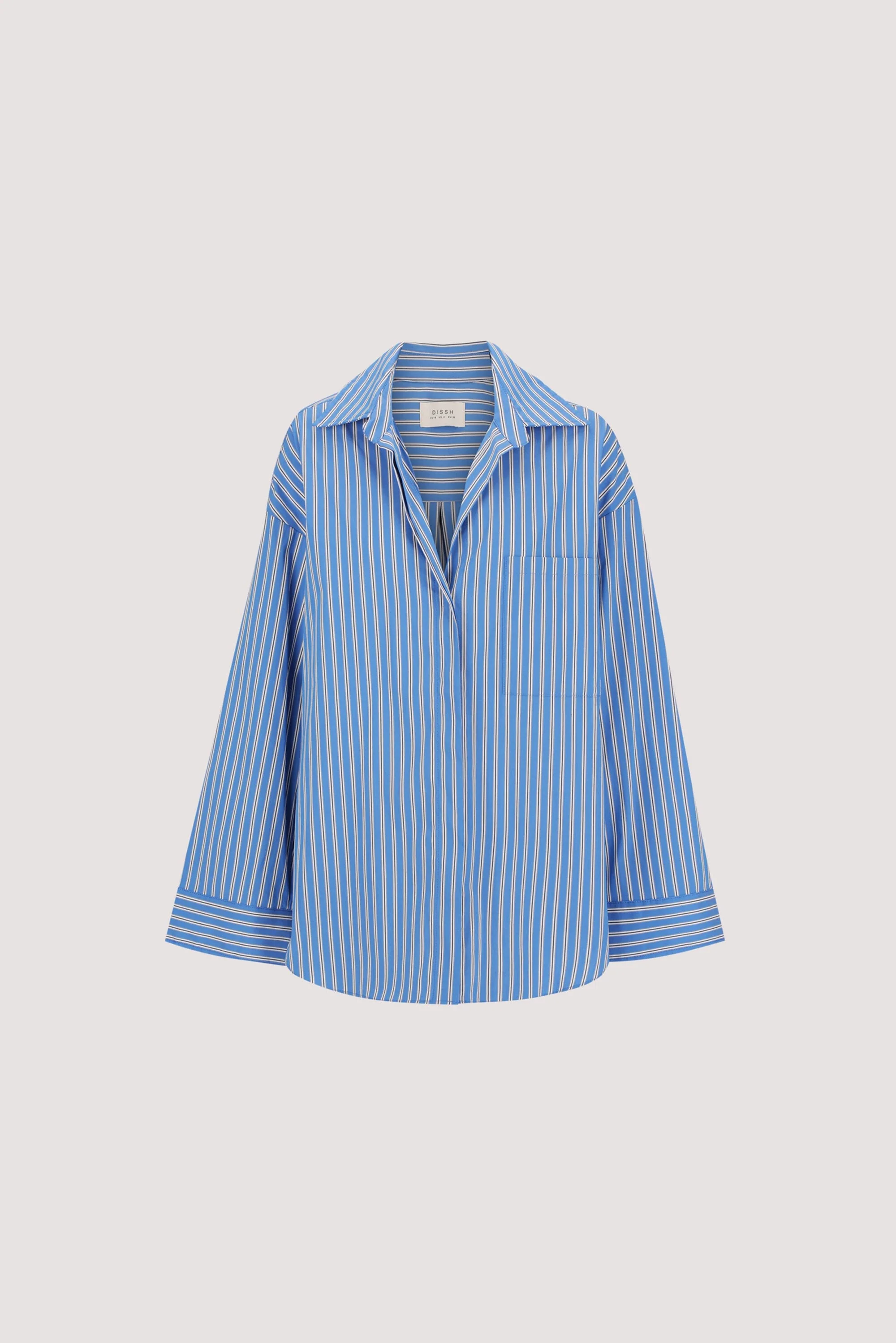 MISHA AZURE BLUE STRIPE SHIRT - Image 9