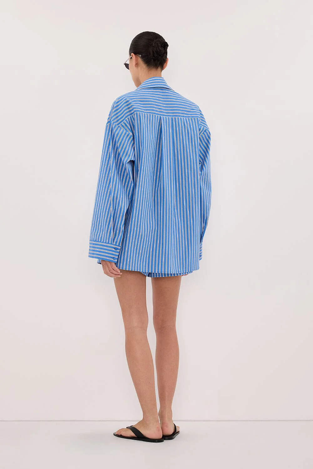 MISHA AZURE BLUE STRIPE SHORT - Image 5