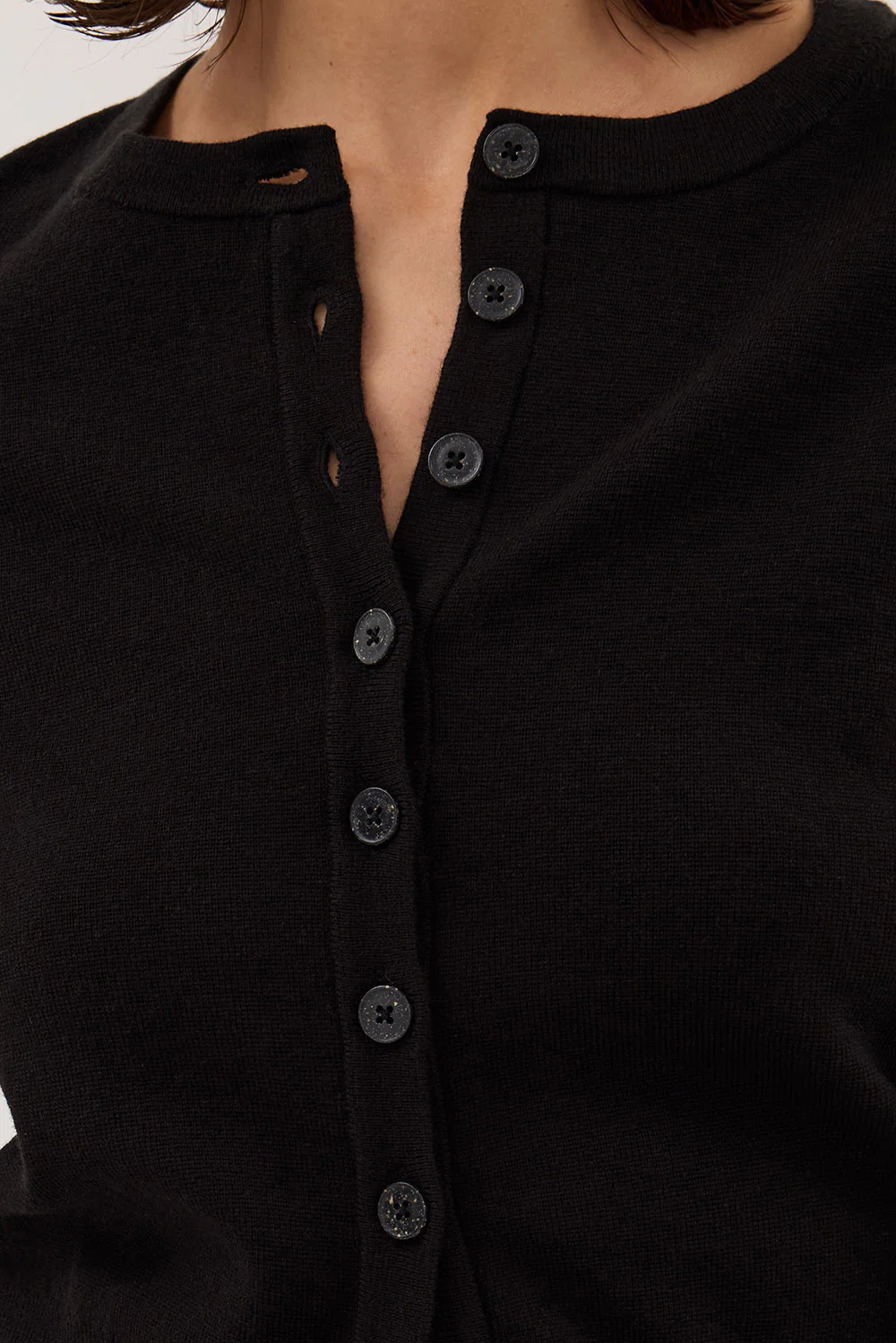 MONACO BLACK LONG SLEEVE CARDIGAN - Image 5