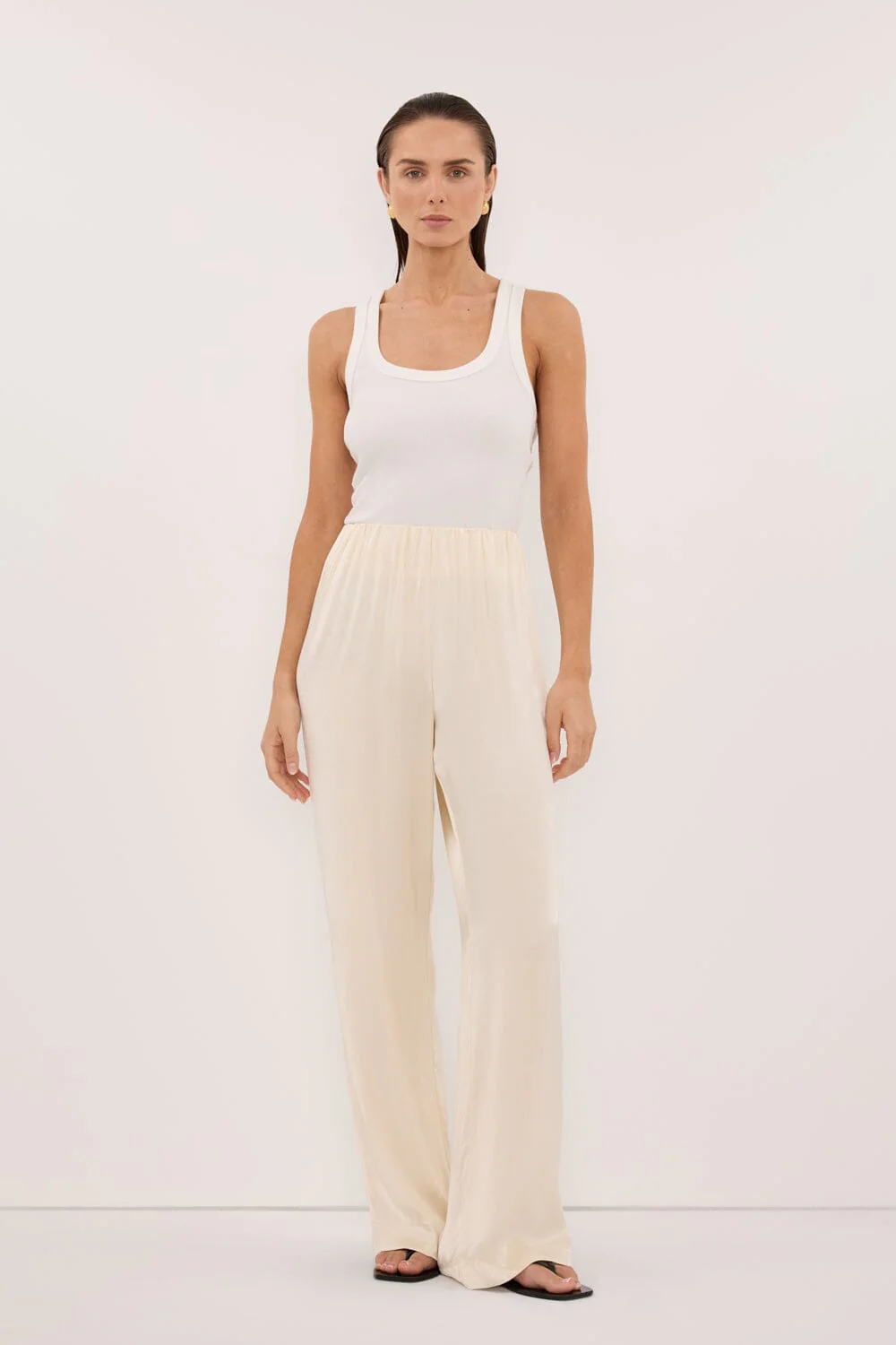 MONICA CREAM SATIN PANT - Image 6