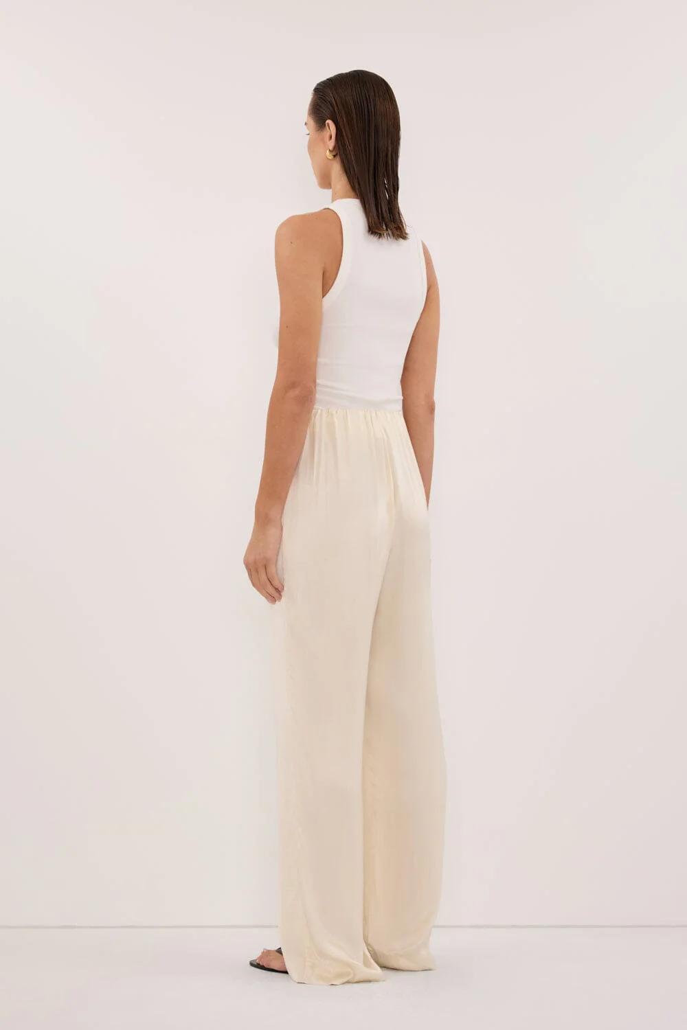 MONICA CREAM SATIN PANT - Image 7