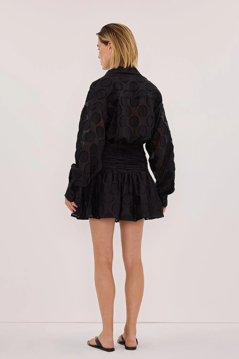MONTANA BLACK JACQUARD MINI SKIRT - Image 4