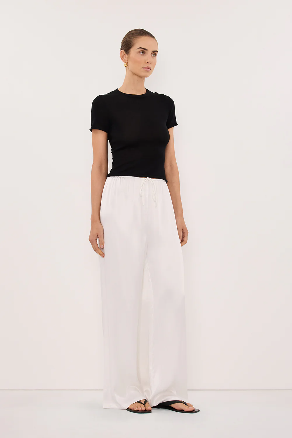 MYA WHITE SATIN PANT - Image 4