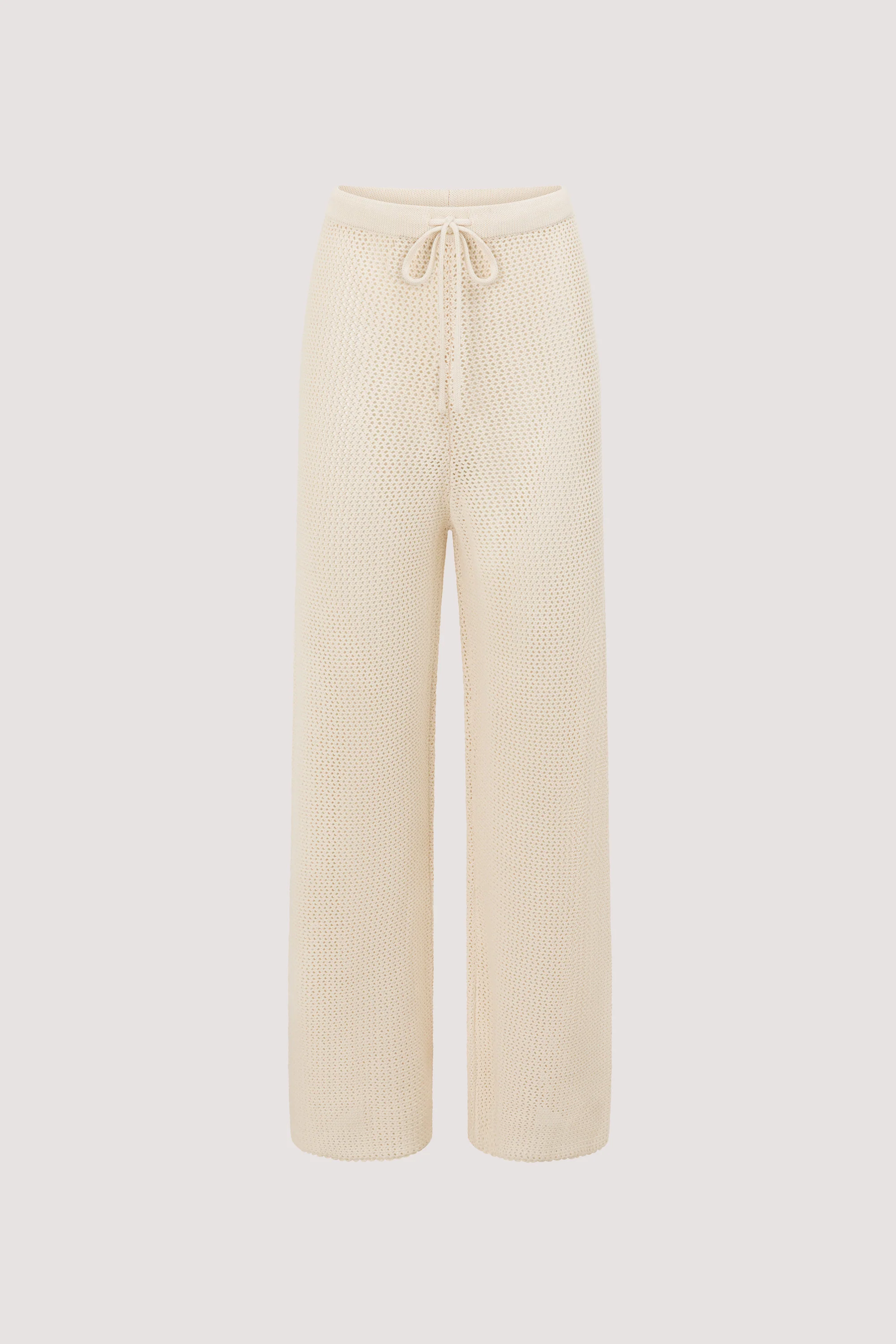 NALIA NATURAL OPEN KNIT WIDE PANT - Image 6