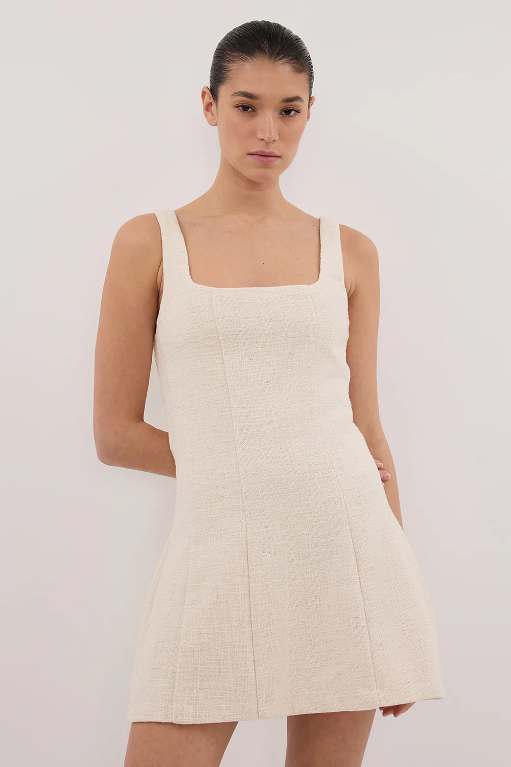 NIEVE NATURAL SLEEVELESS MINI DRESS - Image 2
