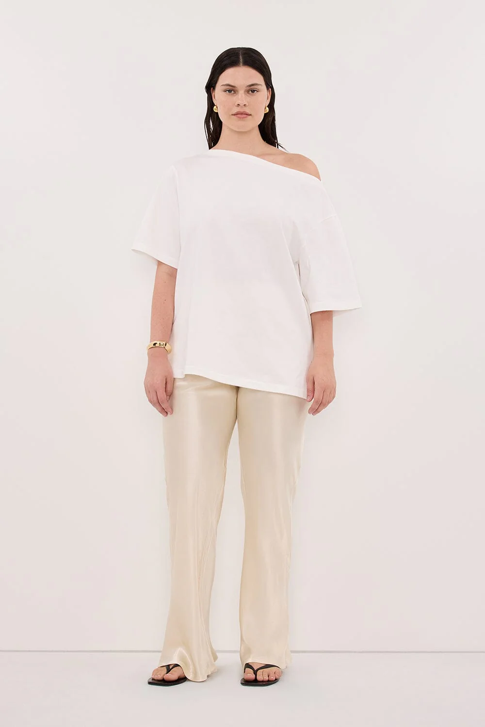 NIKKI CREAM SATIN BIAS PANT - Image 6