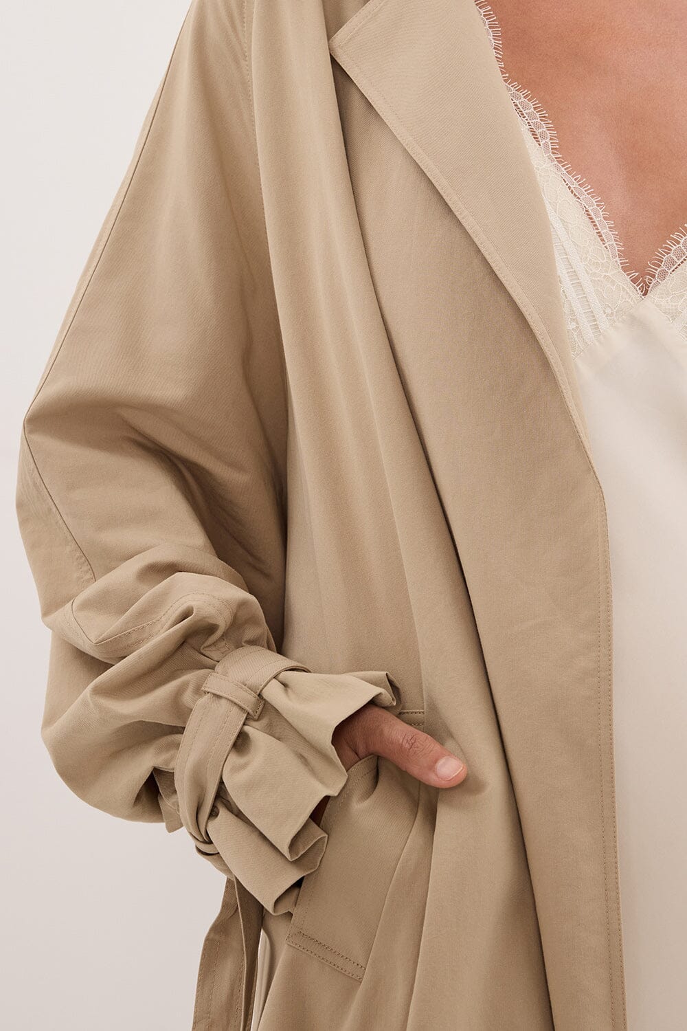 NINA STONE LIGHTWEIGHT TRENCH COAT - Image 6