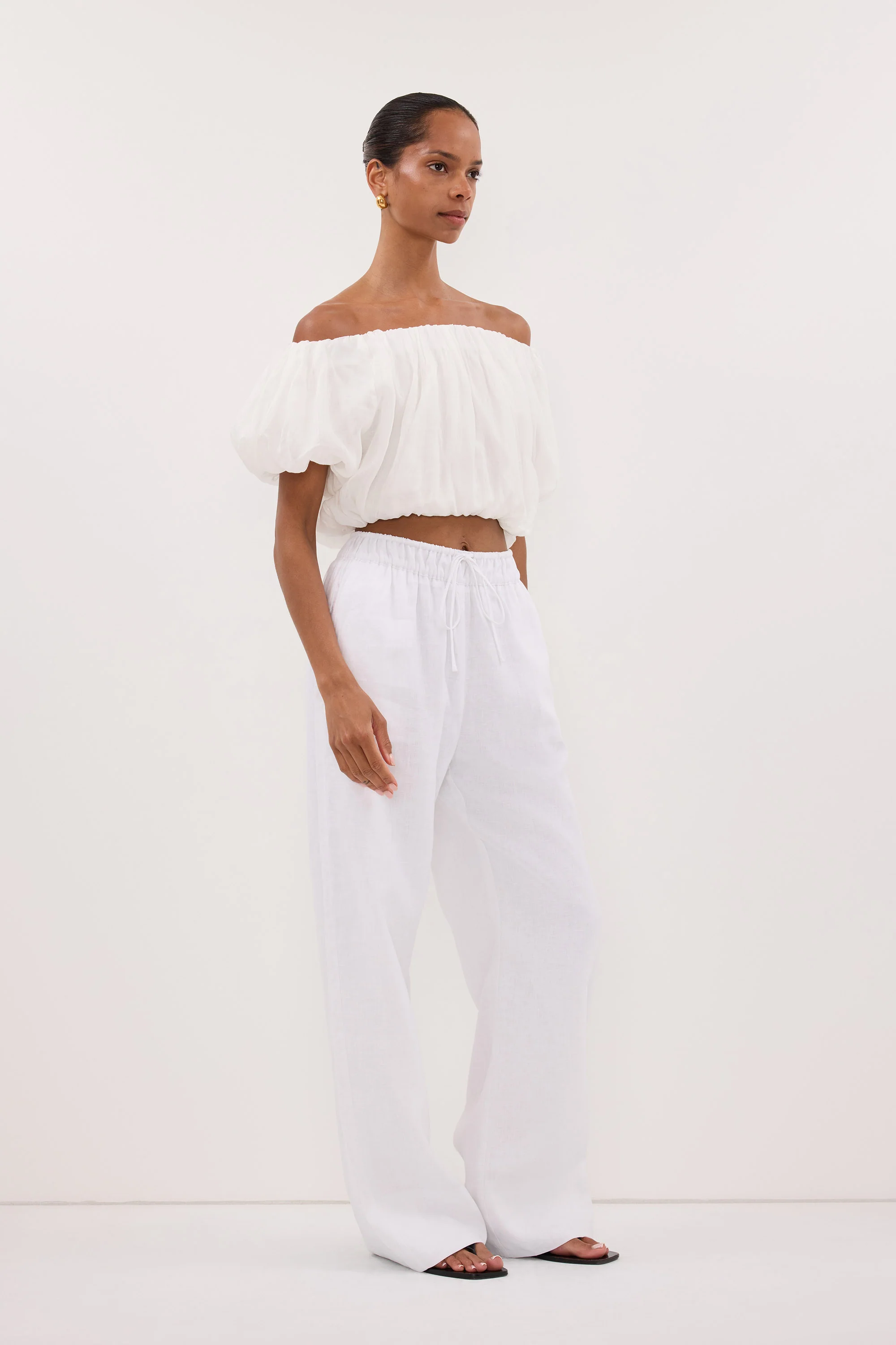 NOA WHITE LINEN PANT - Image 3