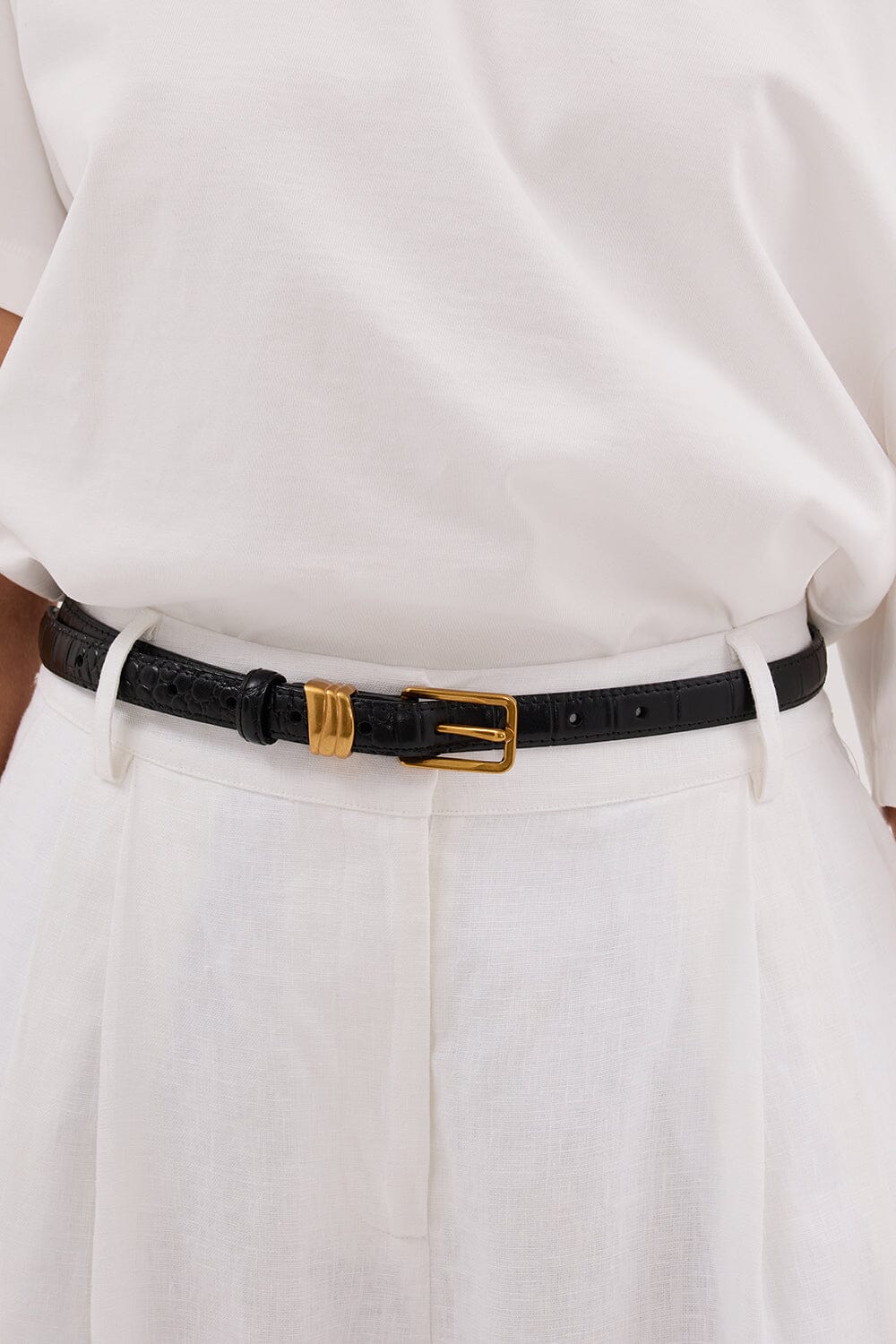 NOAH THE LABEL BLACK CROC BELT - Image 3