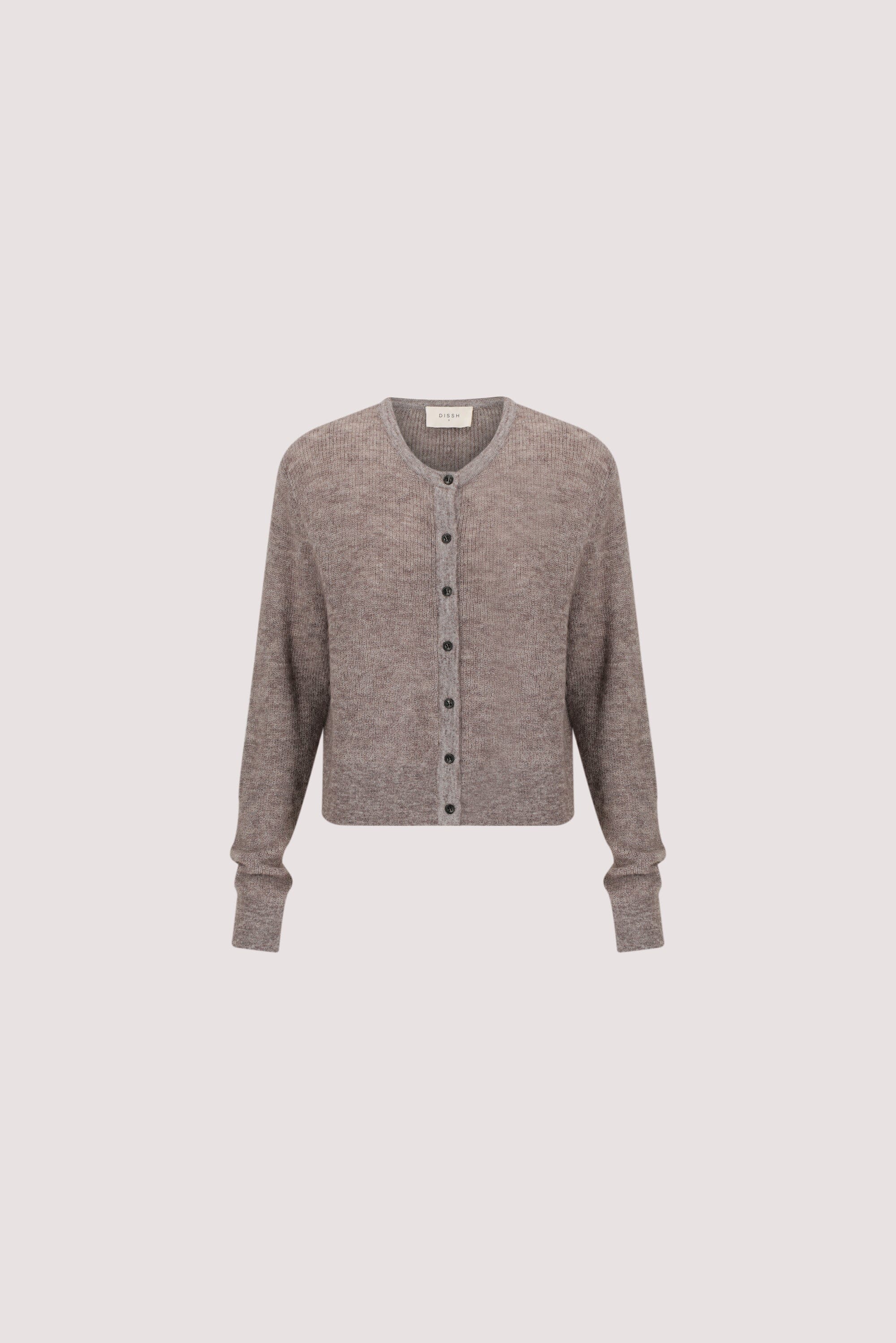 ONYX TAUPE MARLE KNIT CARDIGAN - Image 8